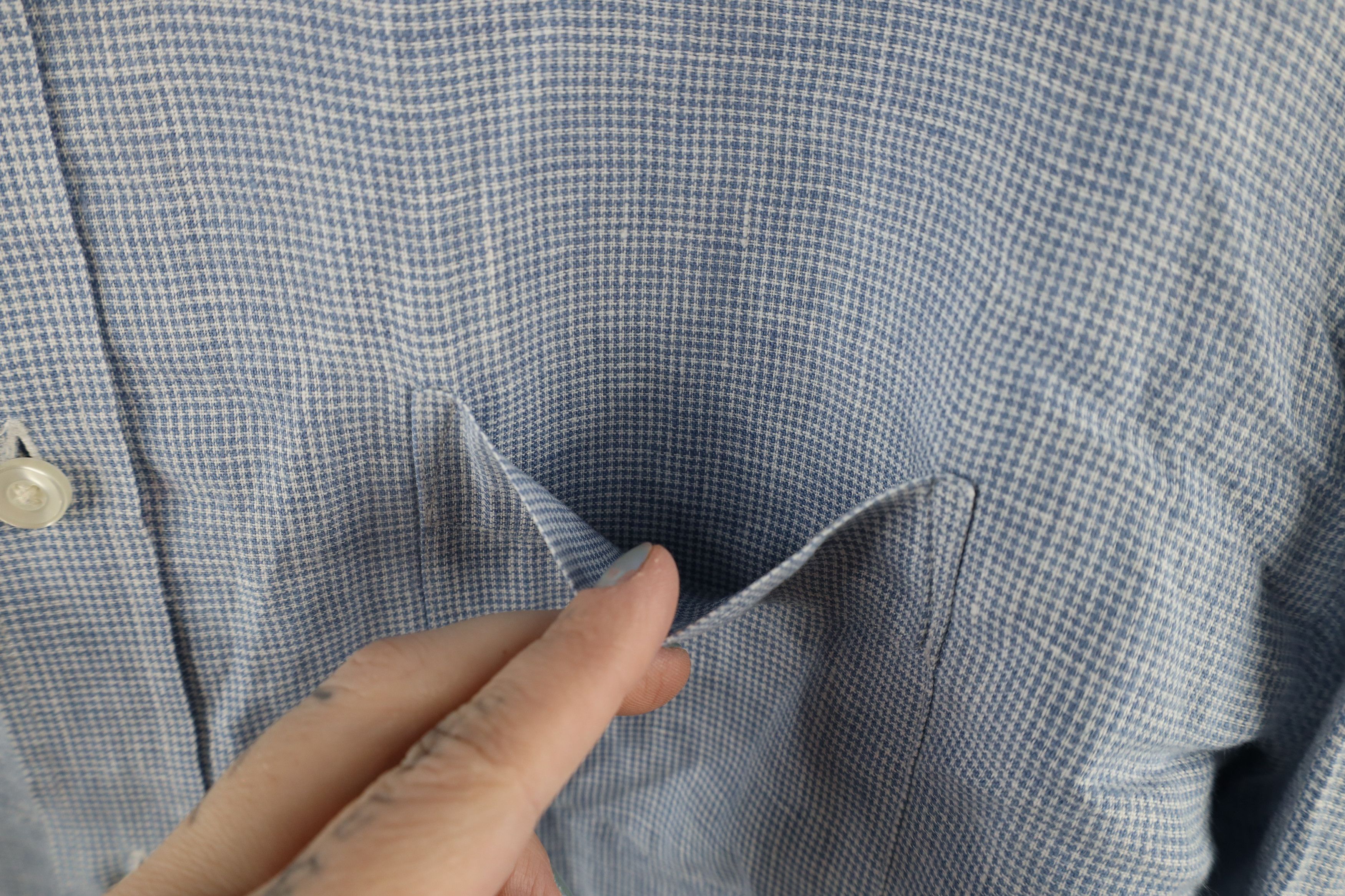 UNTUCKit × Vintage Untuckit Weave Long Sleeve Collared Button Down Shirt Blue Size US XL / EU 56 / 4 - 6 Thumbnail