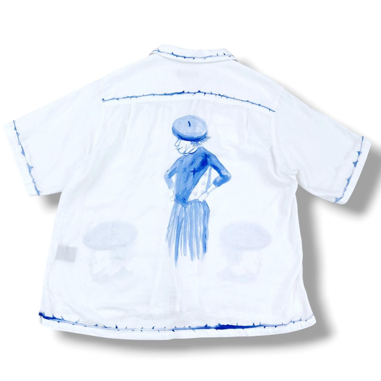 Undercover Undercover Beret Print White Short Sleeve Shirt Size US M / EU 48-50 / 2 - 2 Thumbnail