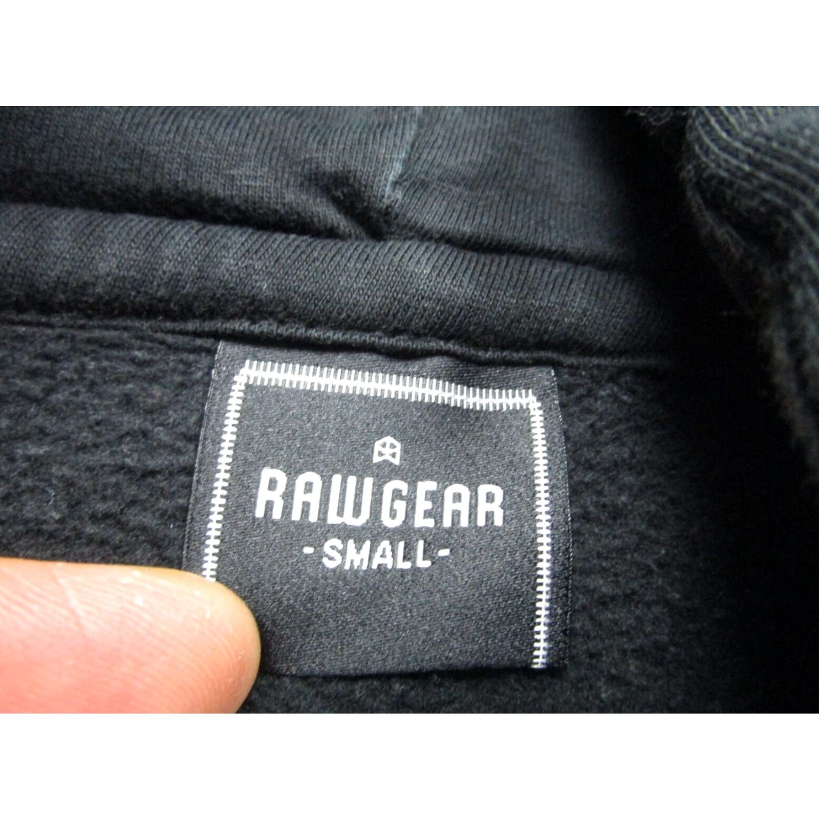 Vintage VINTAGE Raw Gear Hoodie Men Small Black Oversized Pullover Sweatshirt Fleece Logo Size US S / EU 44-46 / 1 - 5 Thumbnail