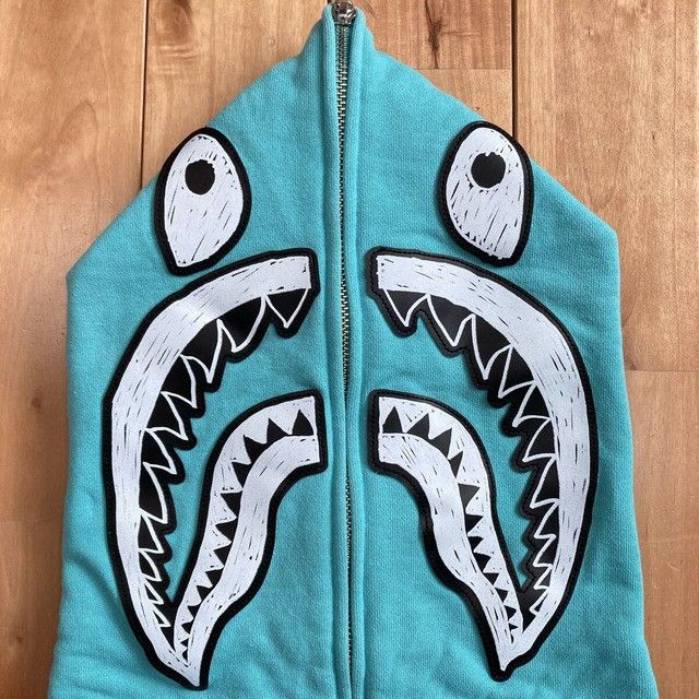 Bape BAPE Hand Drawn Face Shark Full Zip Hoodie a bathing ape Size US S / EU 44-46 / 1 - 3 Thumbnail