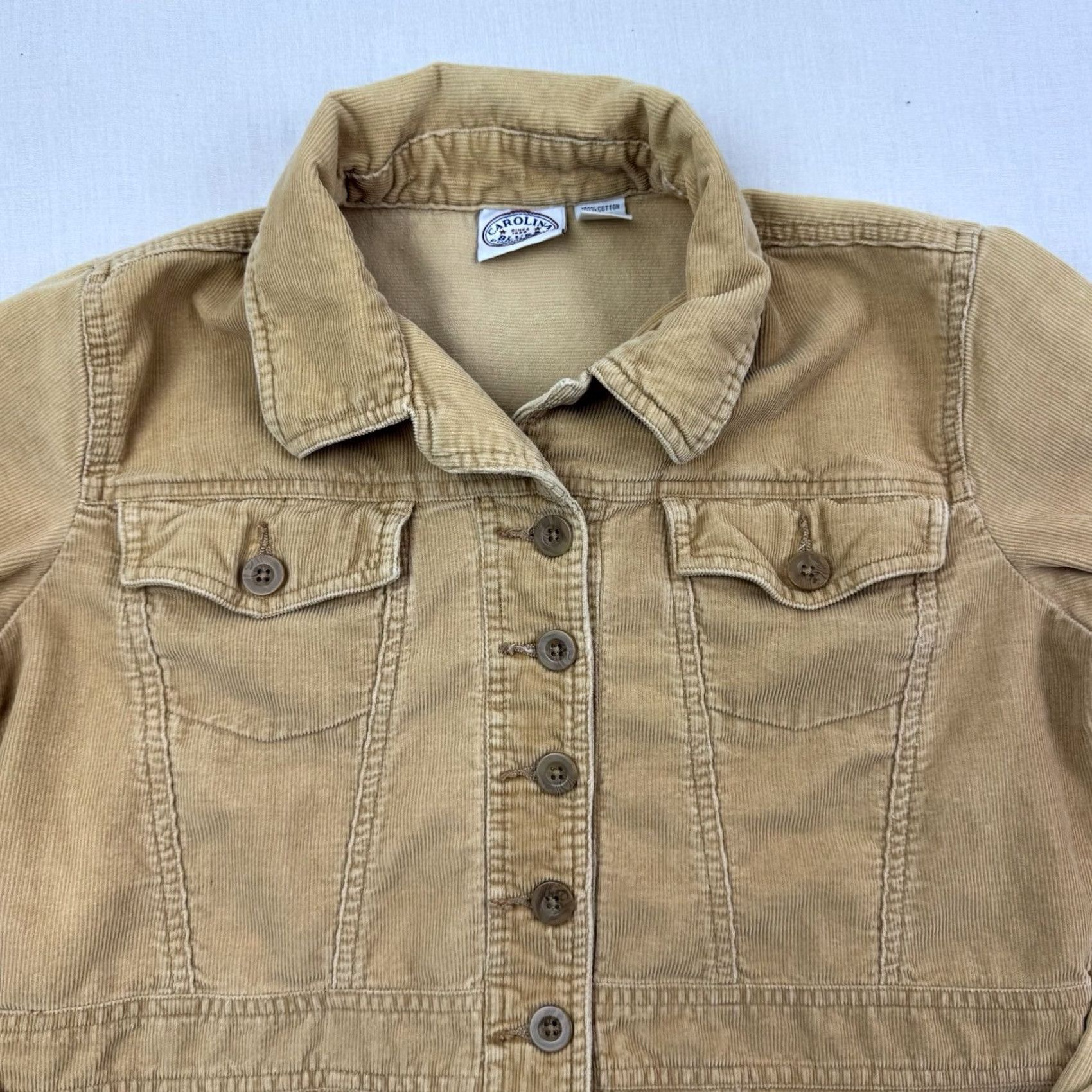 Vintage VINTAGE Carolina Blue Corduroy Jacket Womens Medium Collared Button Up Y2K Hip Size M / US 6-8 / IT 42-44 - 2 Thumbnail