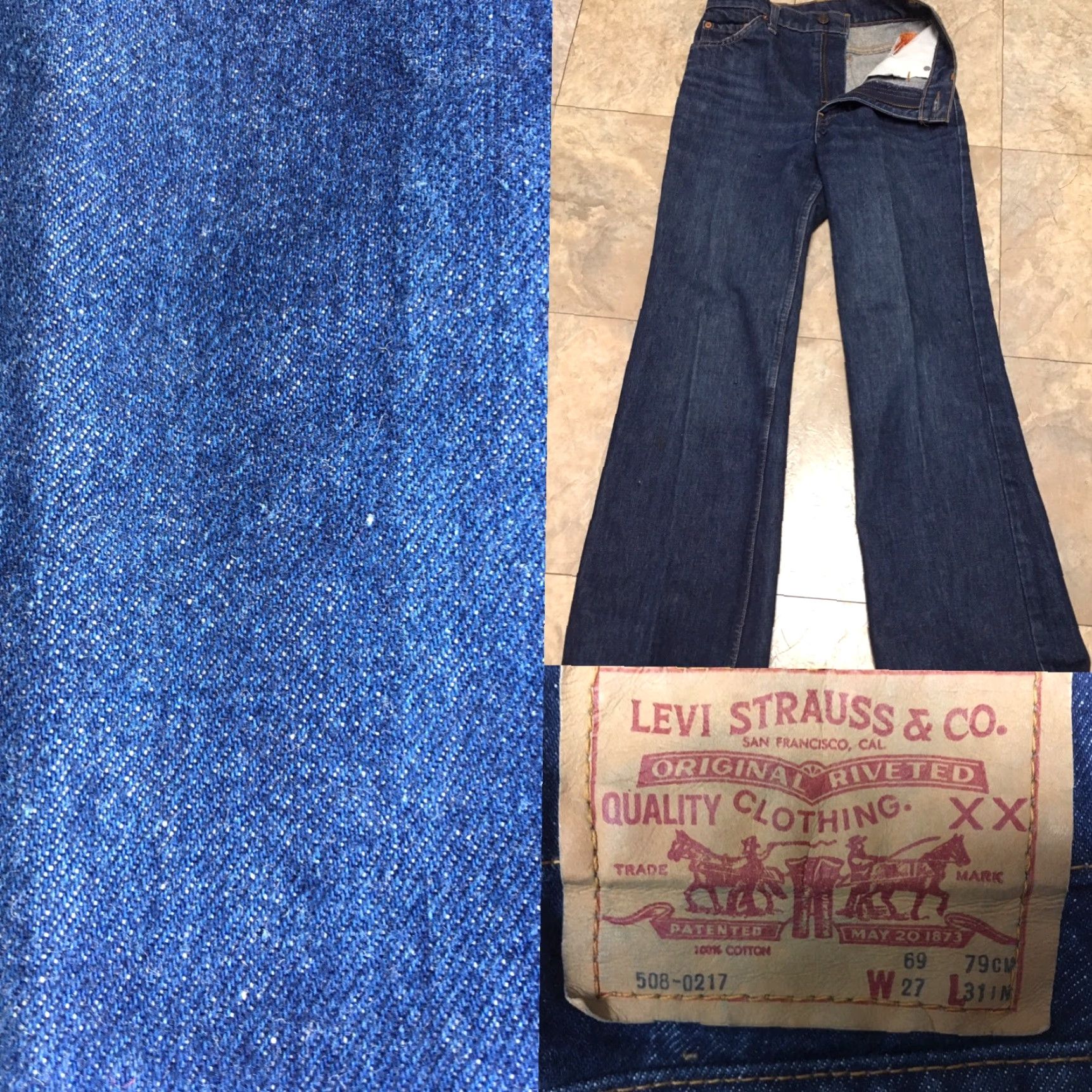 Levi's VINTAGE Levi's 508 Jeans Shirt Mens Casual Levi's 27 Blue Denim 1980s 90s Size 27" / US 4 / IT 40 - 6 Thumbnail