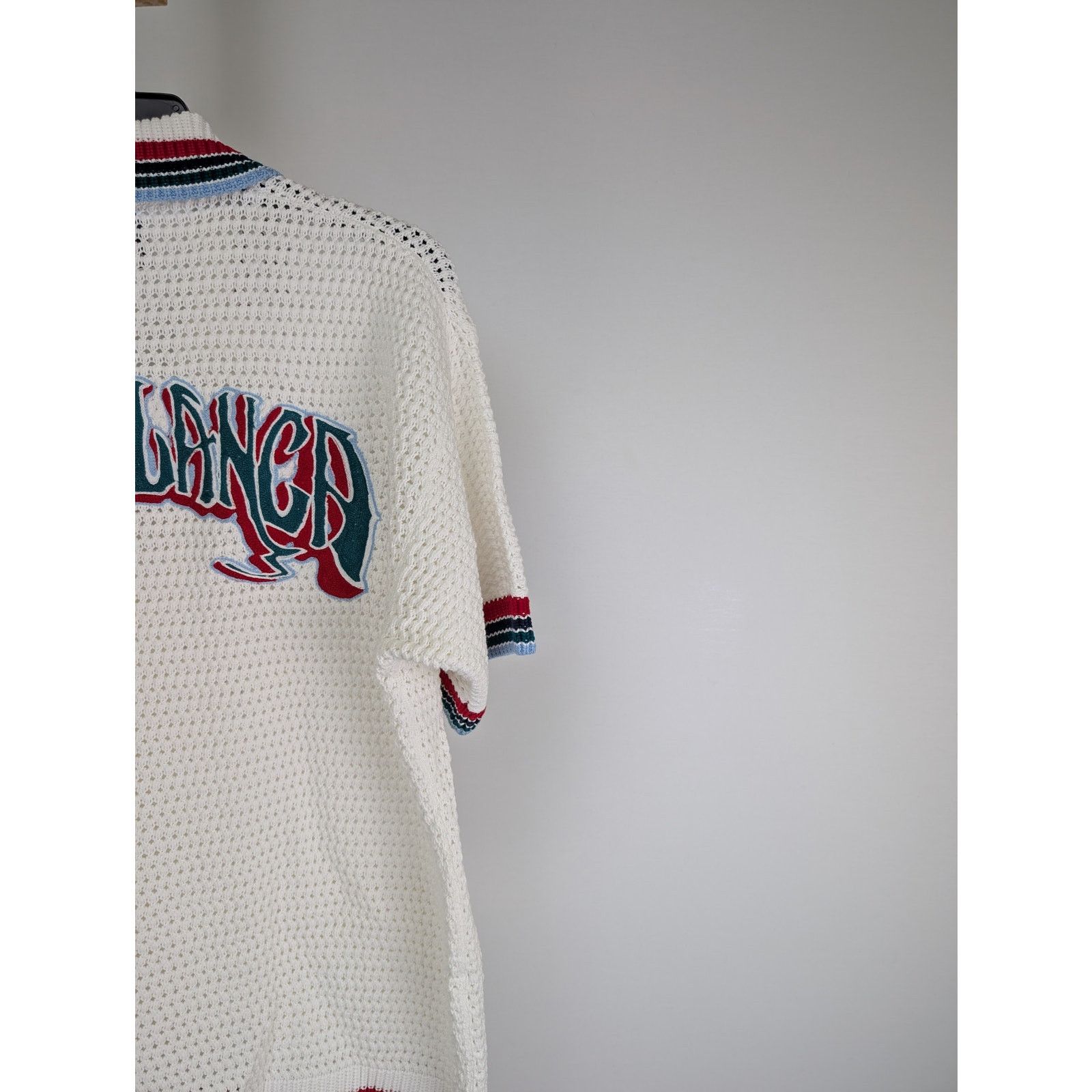 Casablanca o1rshd1 Sporty Faux Crochet Shirt in White Size US M / EU 48-50 / 2 - 8 Thumbnail