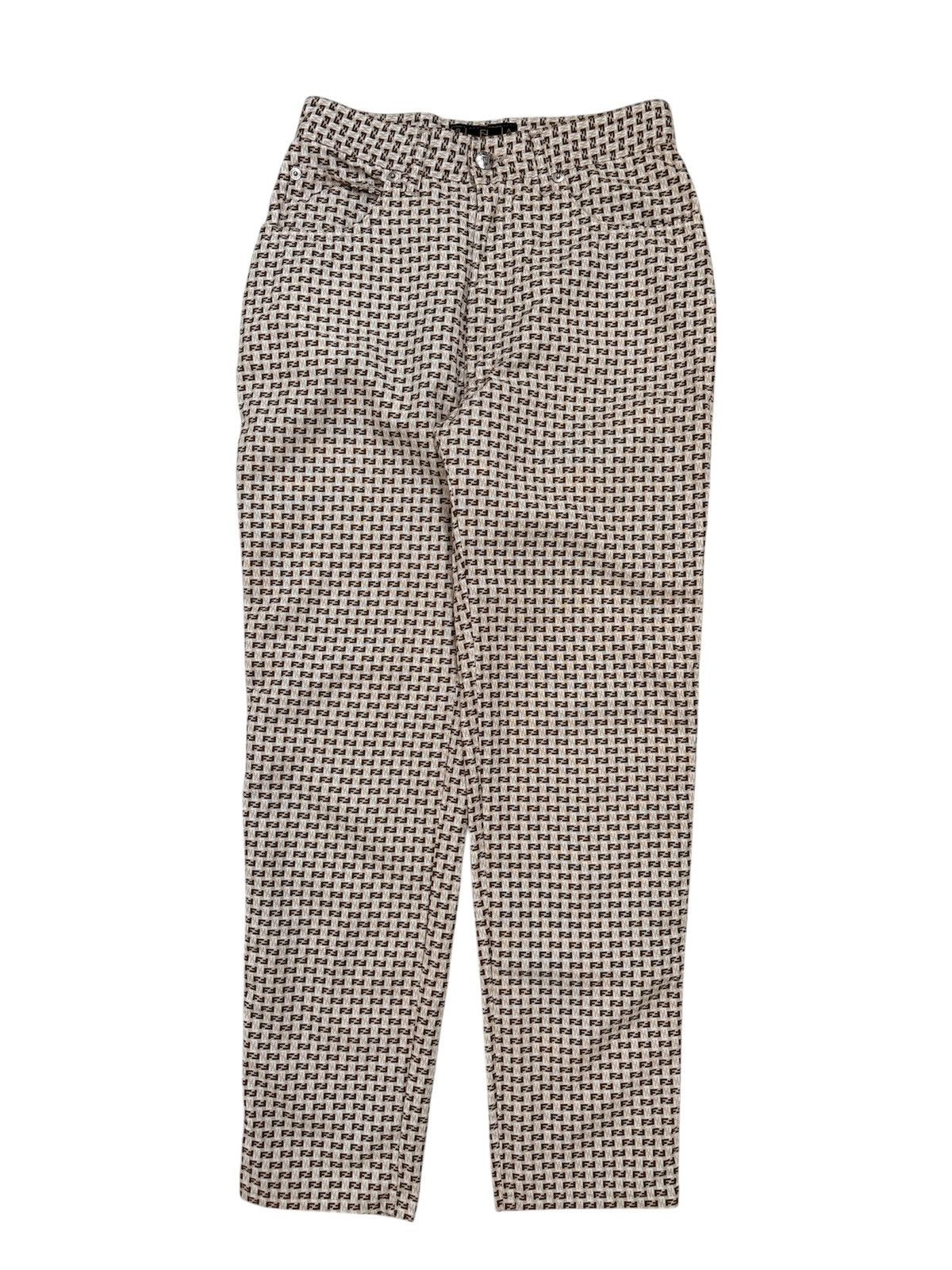 Fendi Vintage Zucca Monogram Pants Size 28" / US 6 / IT 42 - 1 Thumbnail