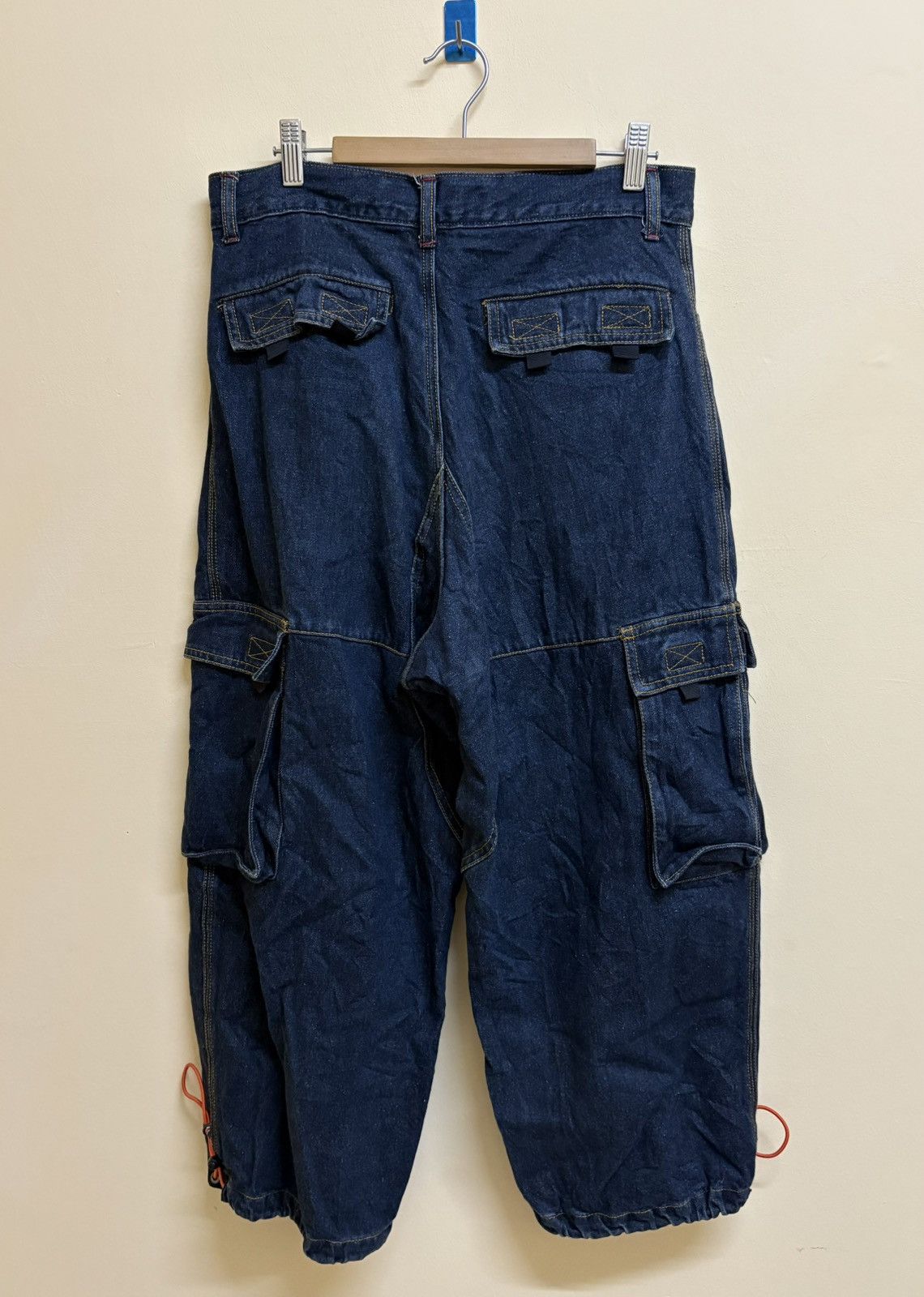 JNCO Vintage Y2k Hush Traders Baggy Cargo Jeans Skateboard Size US 31 - 2 Thumbnail