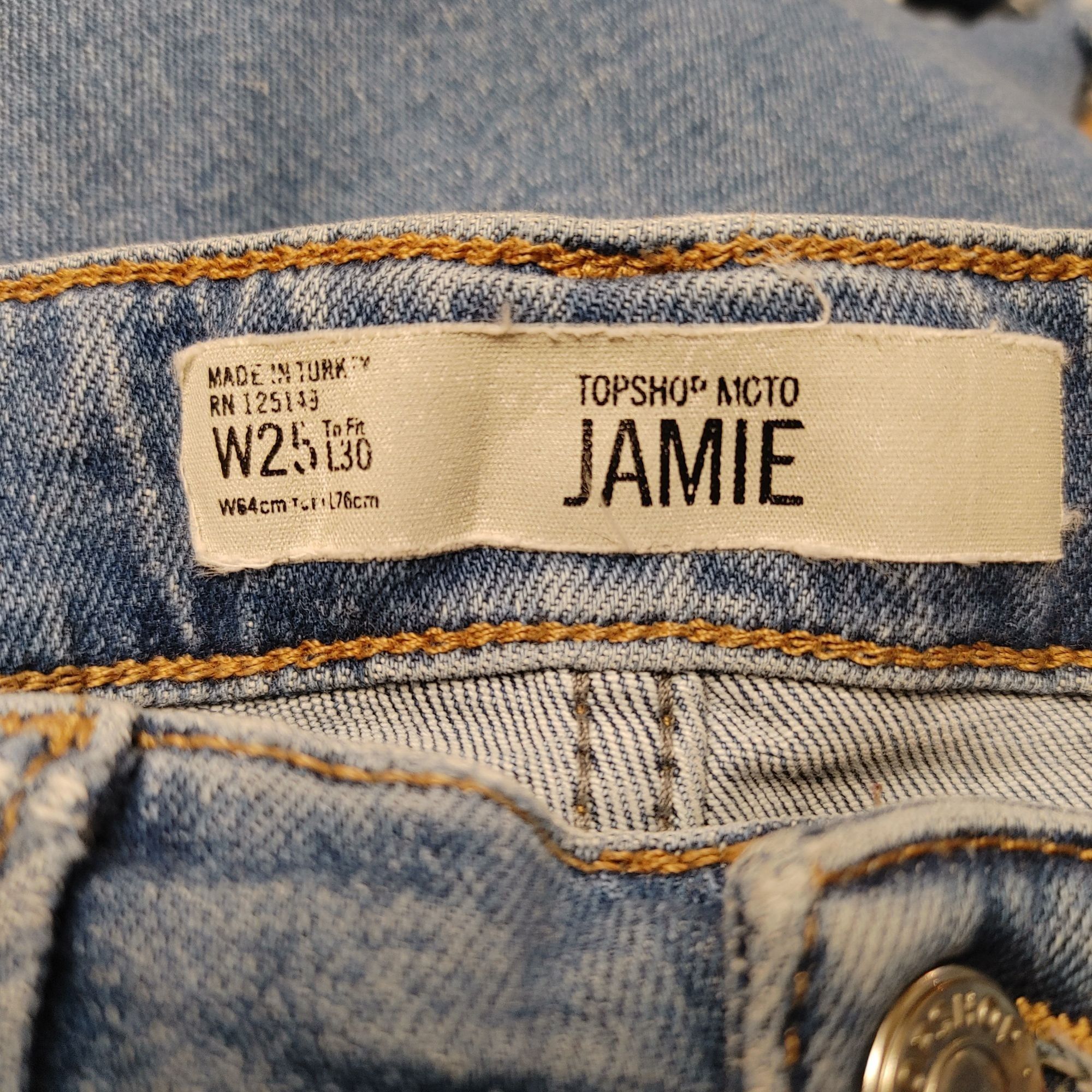 Topshop TopShop Moto JAMIE Women's Distressed Light Blue Jeans W25 L Size 25" / US 0 / IT 36 - 3 Thumbnail