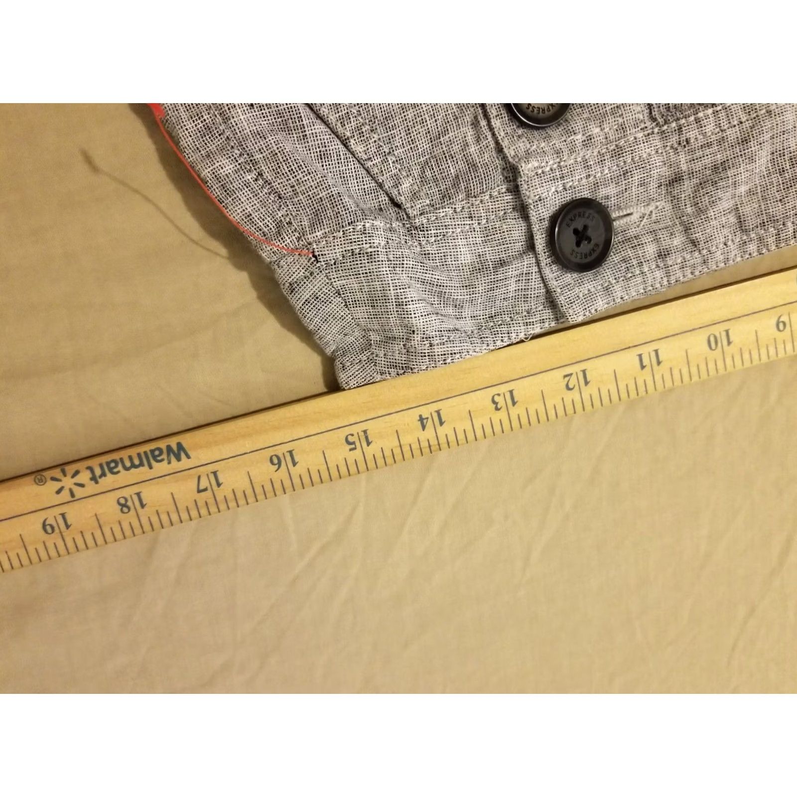Express Express Womens Shorts 0 Gray Grey Linen Cotton Chino Khaki Size 25" / US 0 / IT 36 - 5 Thumbnail