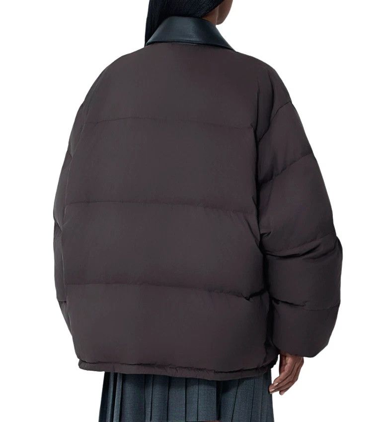 Miu Miu MIU MIU $4400 Dk Brown Cropped Down Jacket New/Auth Size ONE SIZE - 2 Thumbnail