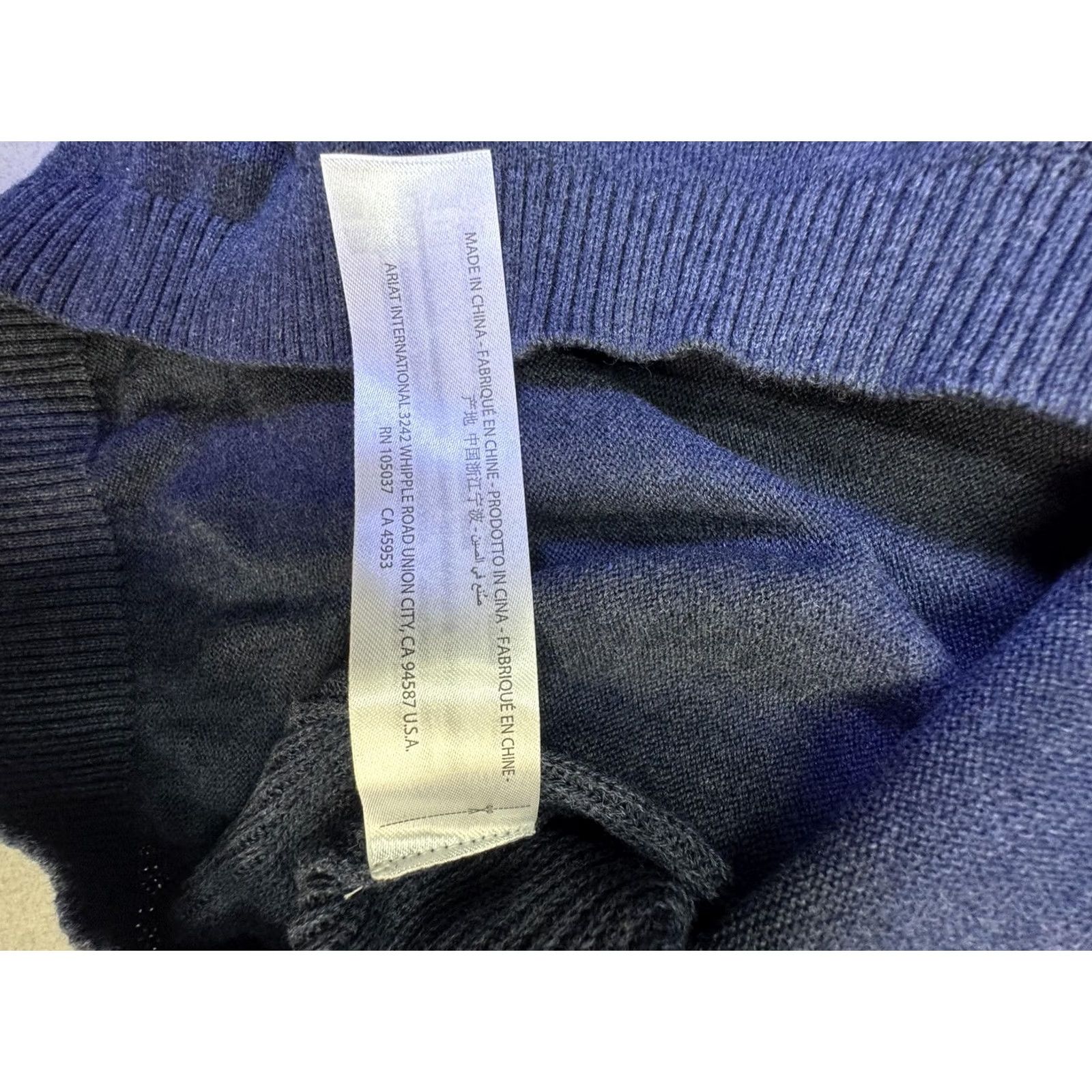 Ariat Ariat Sweater Womens Medium Blue Cowl Neck Raglan Pullover Cotton Size M / US 6-8 / IT 42-44 - 7 Thumbnail