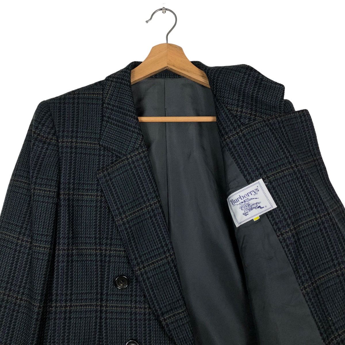 Burberry 🔥Vintage Burberrys Double Breast Coats Jacket Tartan Design Size US M / EU 48-50 / 2 - 12 Thumbnail