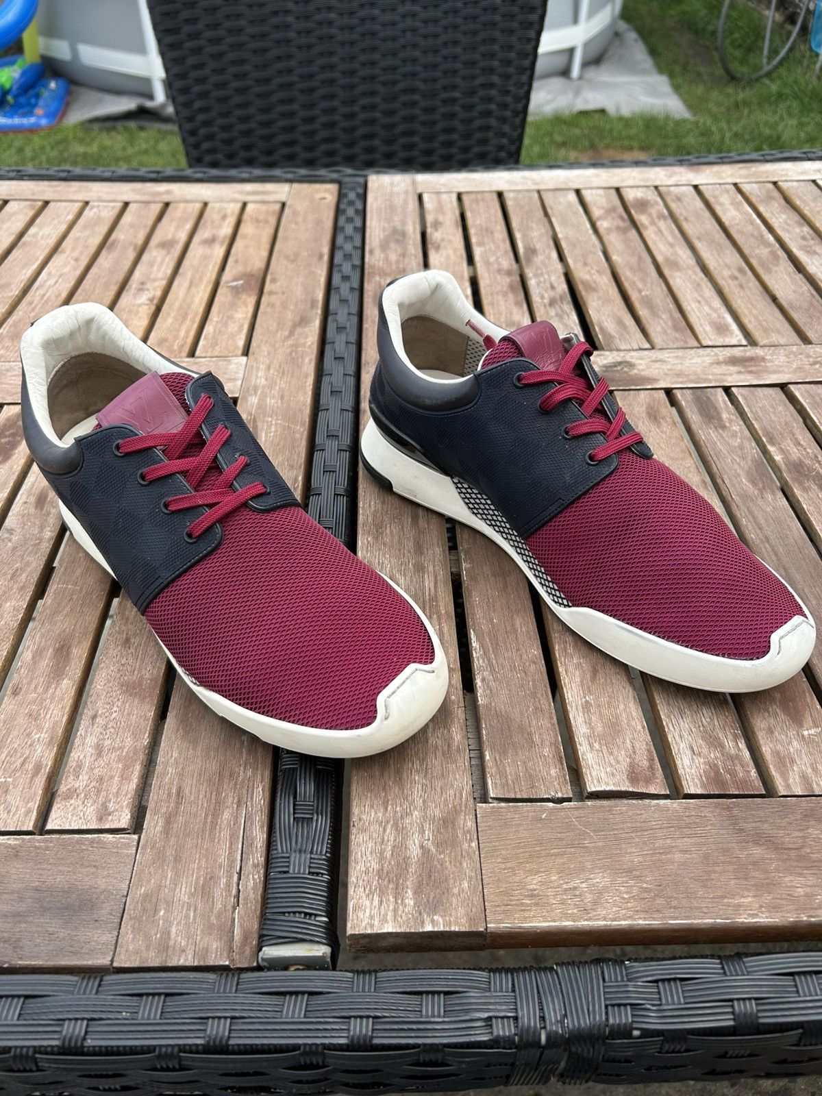 Louis Vuitton Louis Vuitton Fast lane Low Top Sneaker Red 