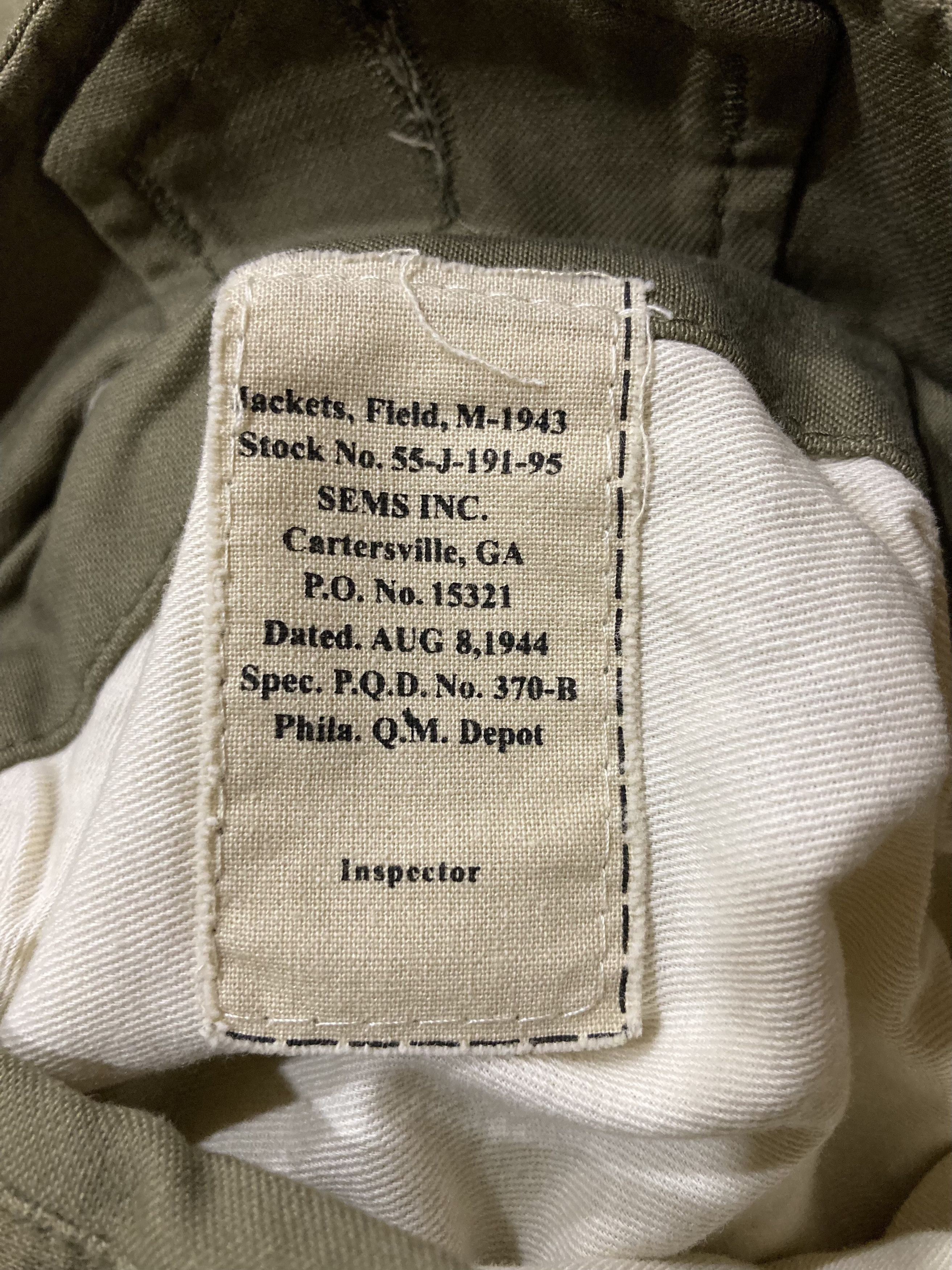 Vintage WWII US Army Reproduction M-43 Combat Uniform Field Jacket Size US XXL / EU 58 / 5 - 4 Thumbnail