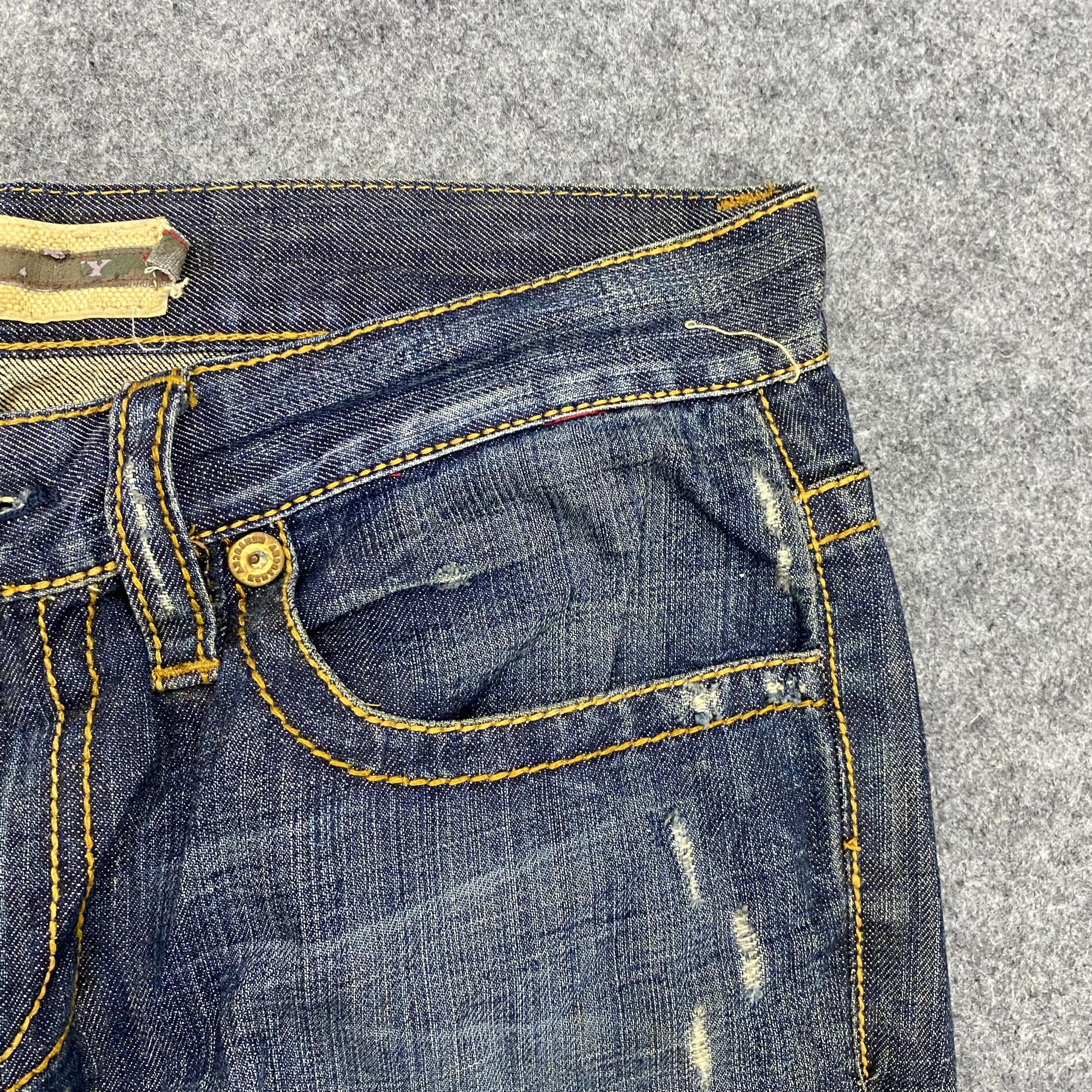 If Six Was Nine Vintage Kentucky Distressed Flare Denim Size US 34 / EU 50 - 9 Thumbnail