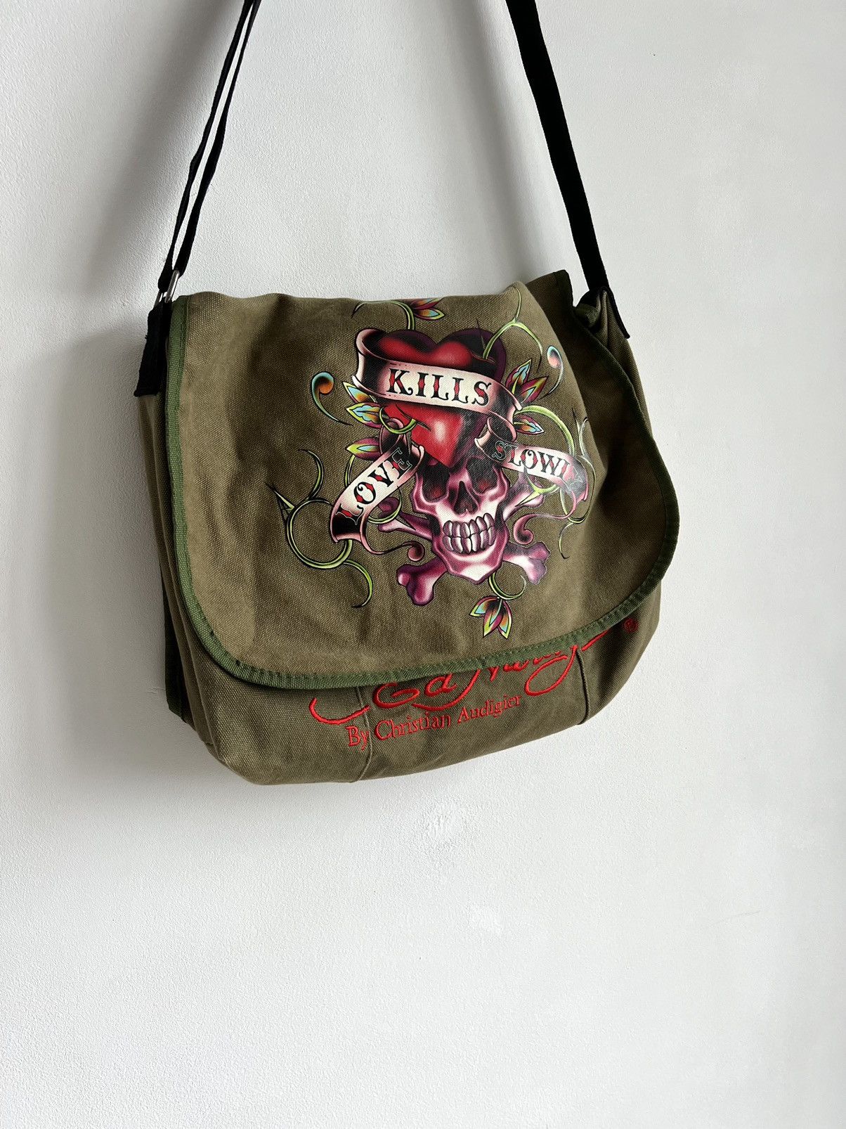 Ed Hardy Vintage Vintage Ed Hardy Love Kills Slowly Messenger Bag Grailed