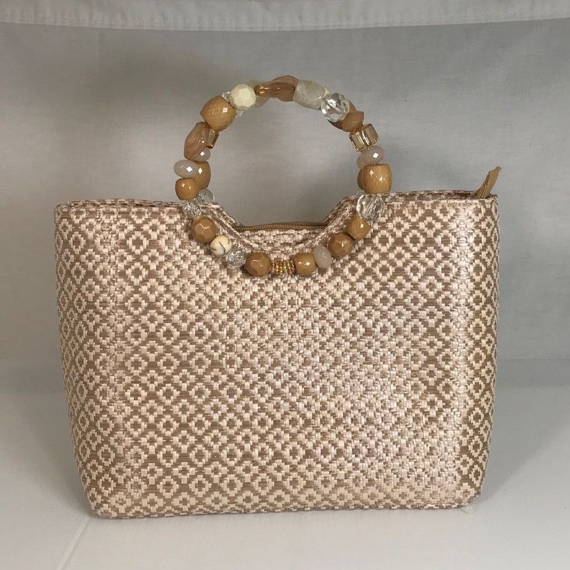 Other Cappelli Straworld Boho Beach Beaded Handle Textured Handbag Size ONE SIZE - 1 Thumbnail