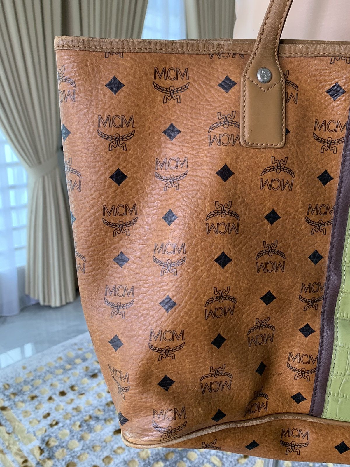 Designer × MCM MCM Cognac Visetos Hobo tote bag Size ONE SIZE - 3 Thumbnail