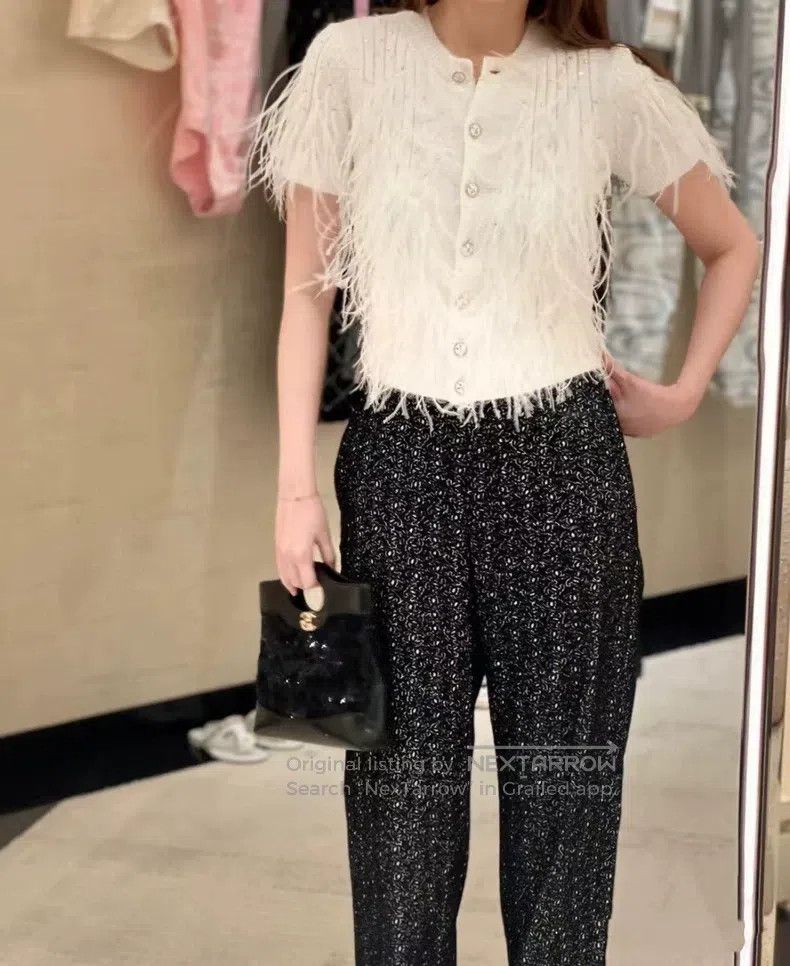 Chanel Chanel 25M coco beach series black full logo pants Size 42" / US 20 - 2 Thumbnail