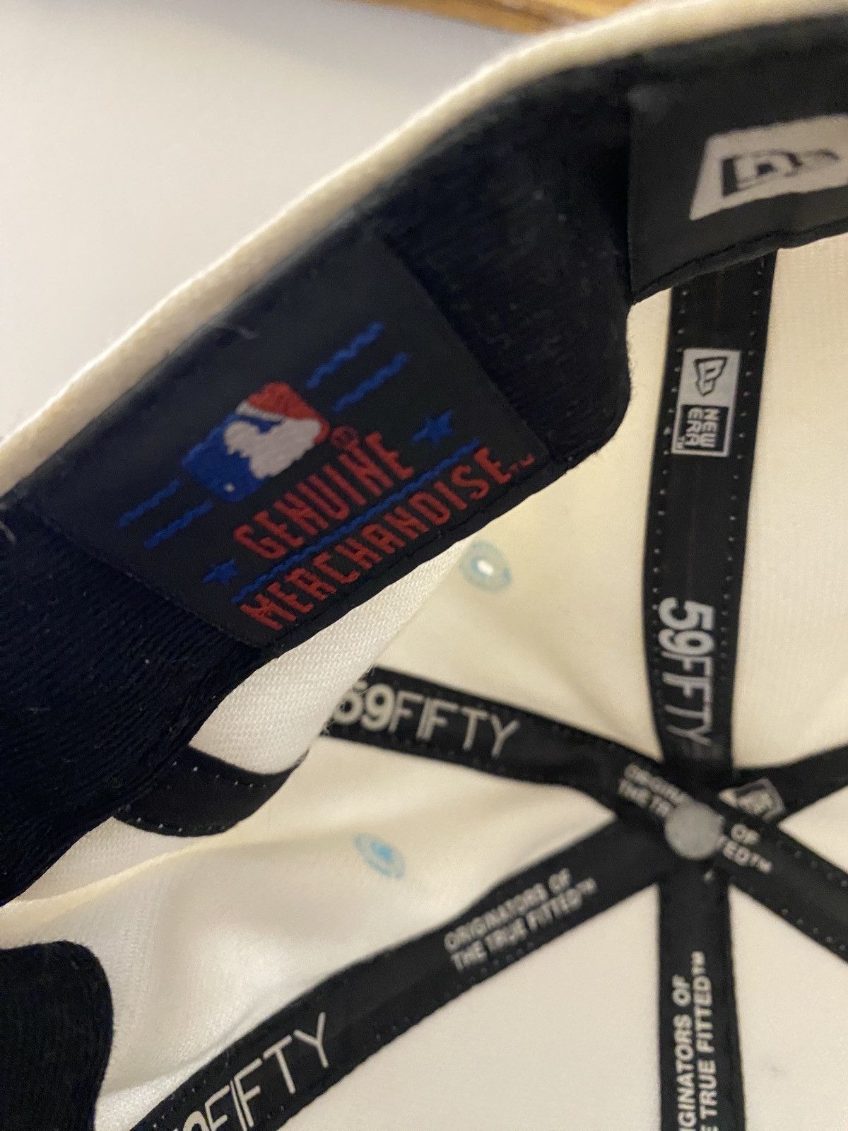 New Era Washington Nationals New Era DC White Blue Fitted Cap Hat 7 Size ONE SIZE - 14 Thumbnail