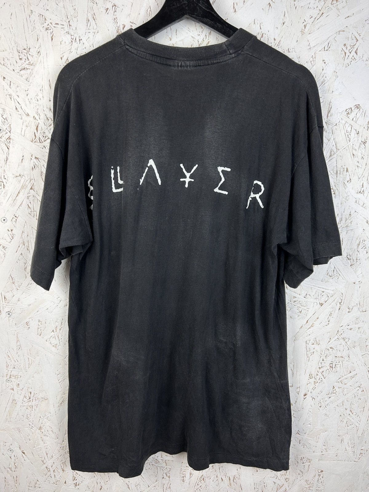 Band Tees 90s Slayer Diabolus In Musica Tour Single Stitch Faded Tee Size US L / EU 52-54 / 3 - 6 Thumbnail
