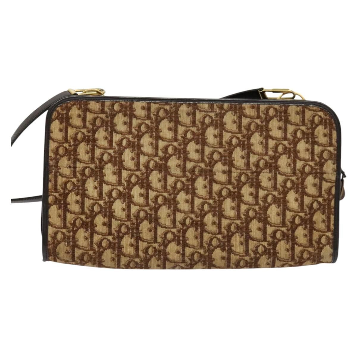 Dior DIOR Trotter Canvas Shoulder Bag Brown Gold Size ONE SIZE - 2 Thumbnail