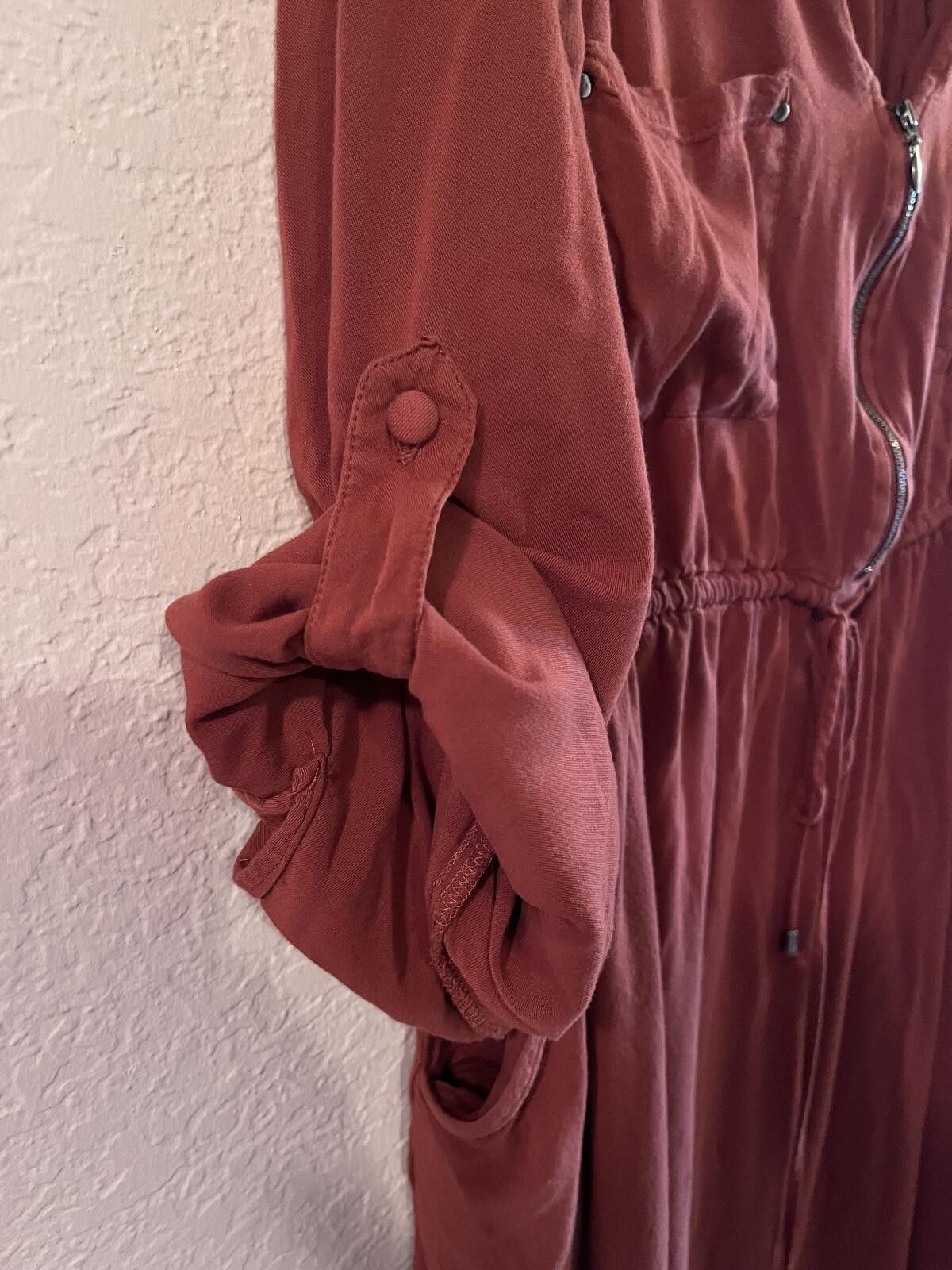 Other Torrid Rust Zip Front Drawstring Waist Dress Size XL / US 12-14 / IT 48-50 - 3 Thumbnail