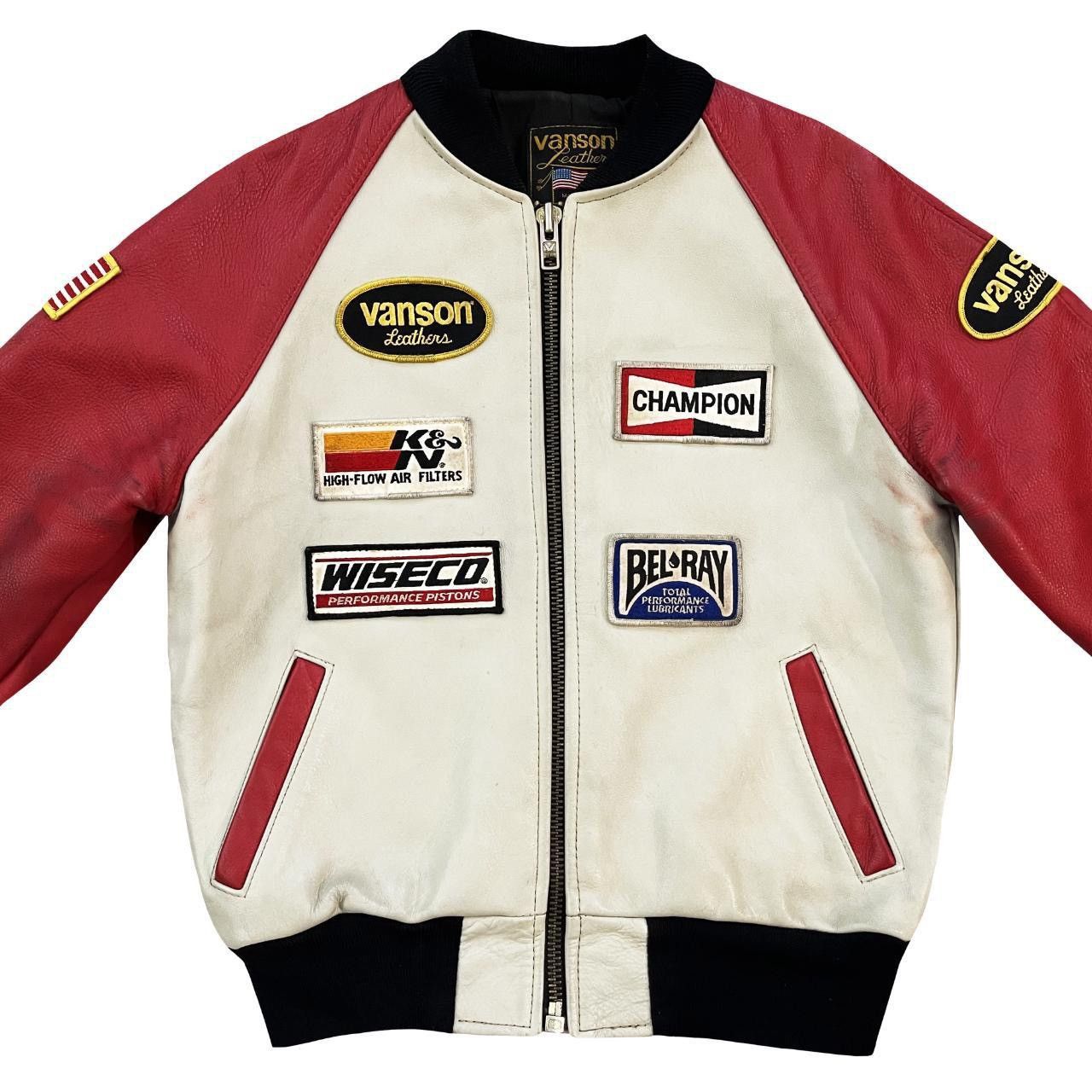 Vanson Leathers Vanson Leathers Race Team Leather Bomber Jacket Size US S / EU 44-46 / 1 - 3 Thumbnail
