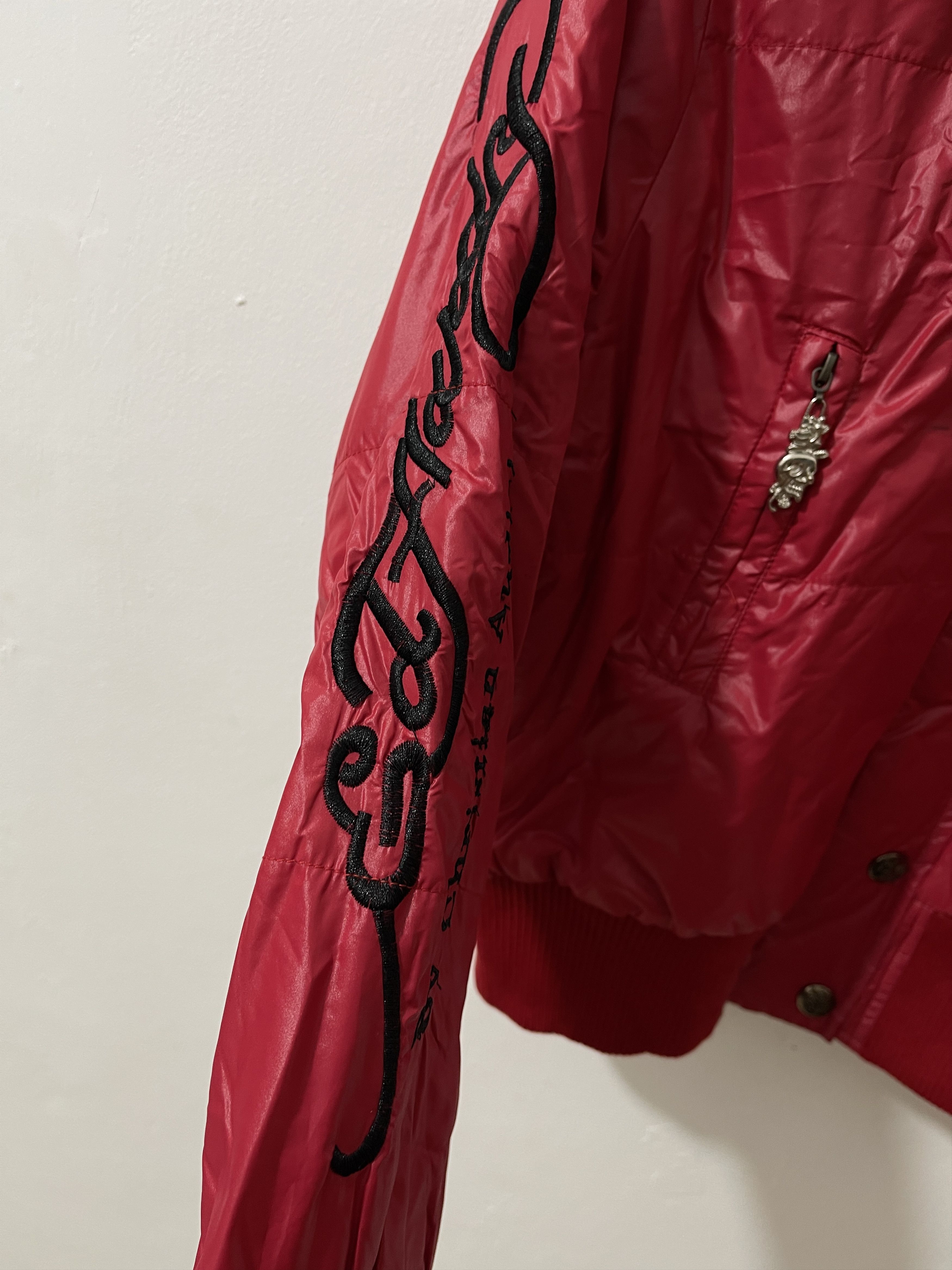 Ed Hardy 2000s Ed Hardy Archive Fur Puffer Vkei Style Jacket Size US L / EU 52-54 / 3 - 3 Thumbnail