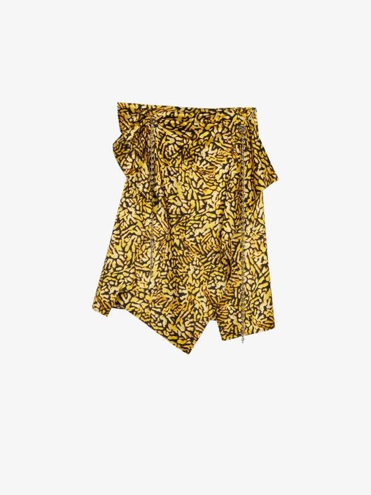 Givenchy o1y0925 Midi Skirt in Yellow/Black Size 30" / US 8 / IT 44 - 1 Thumbnail