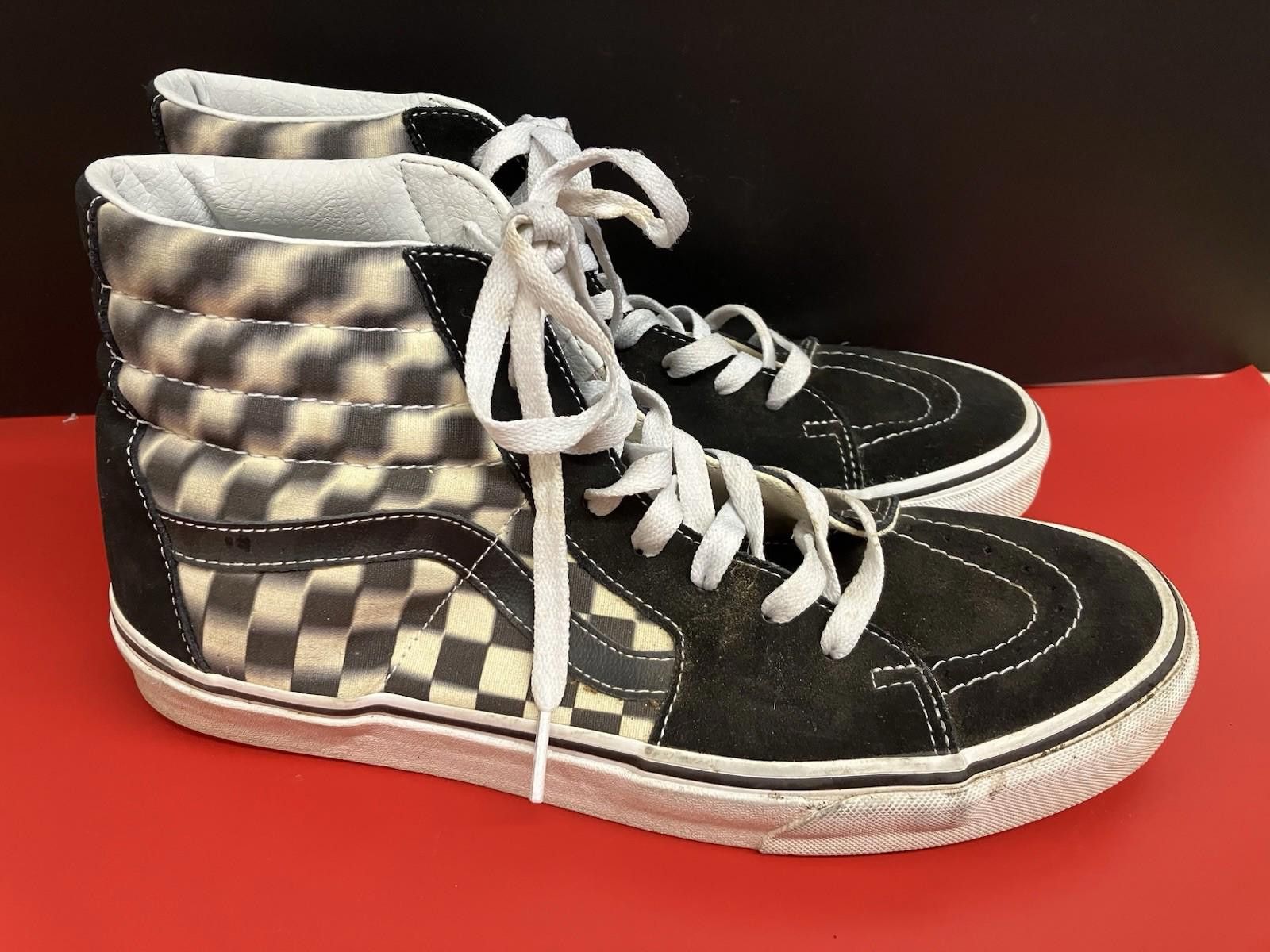 Vans Vans Sk8Hi Black Checker Old Skool Hi Top Skate Shoe Mens 10 Size US 10 / IT 40 - 6 Thumbnail