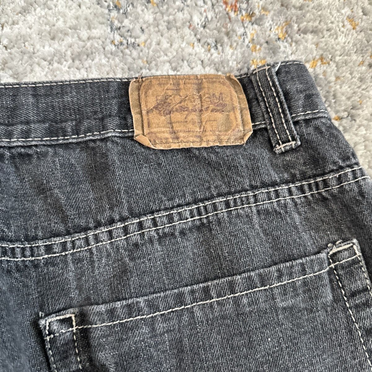 JNCO × Southpole × Vintage Vintage Y2K Baggy wide leg distressed faded black shorts Size US 36 / EU 52 - 3 Thumbnail