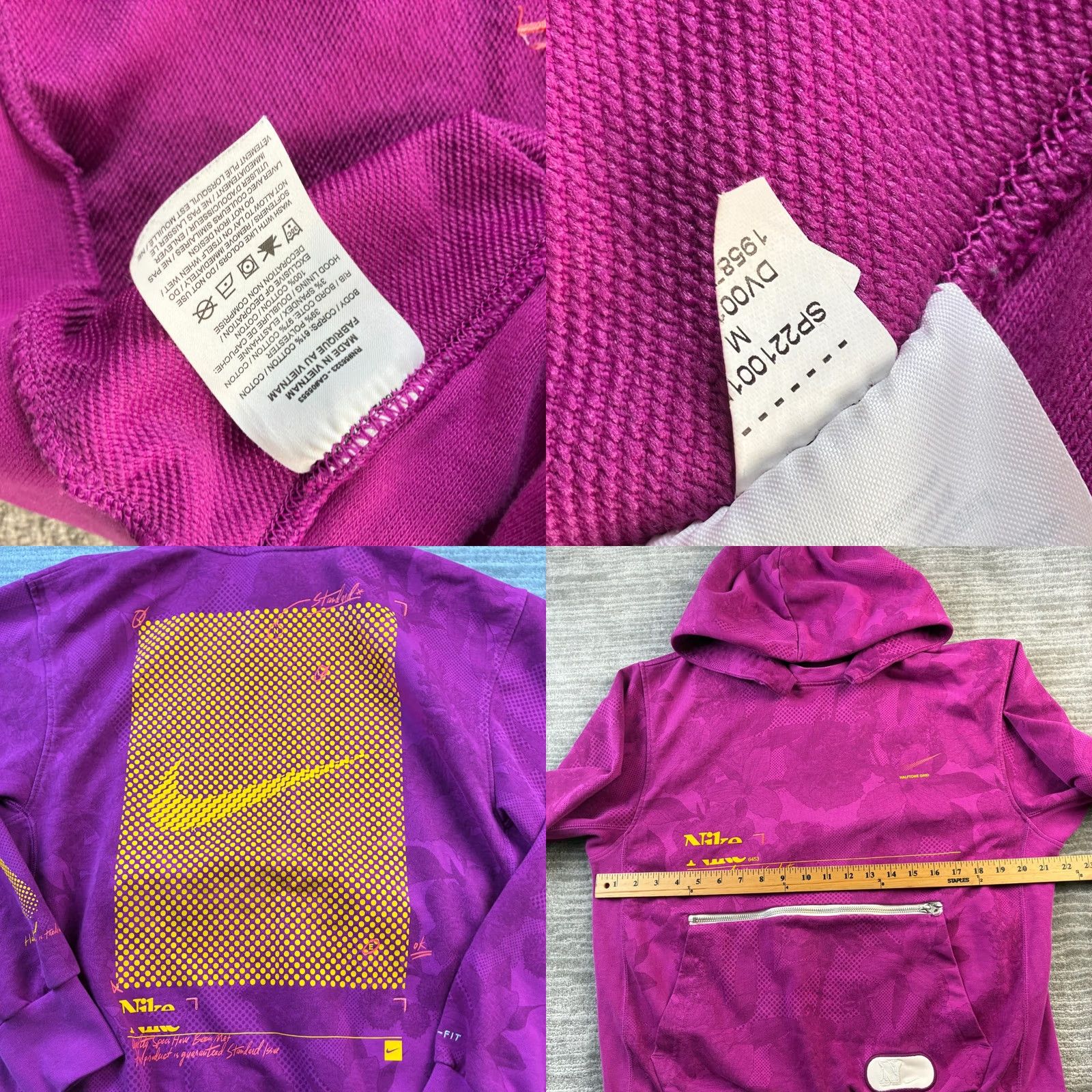 Nike Nike Tracksuit Mens Medium Purple Jacket Pants Set Standard Issue Basketball Size 40R - 8 Thumbnail