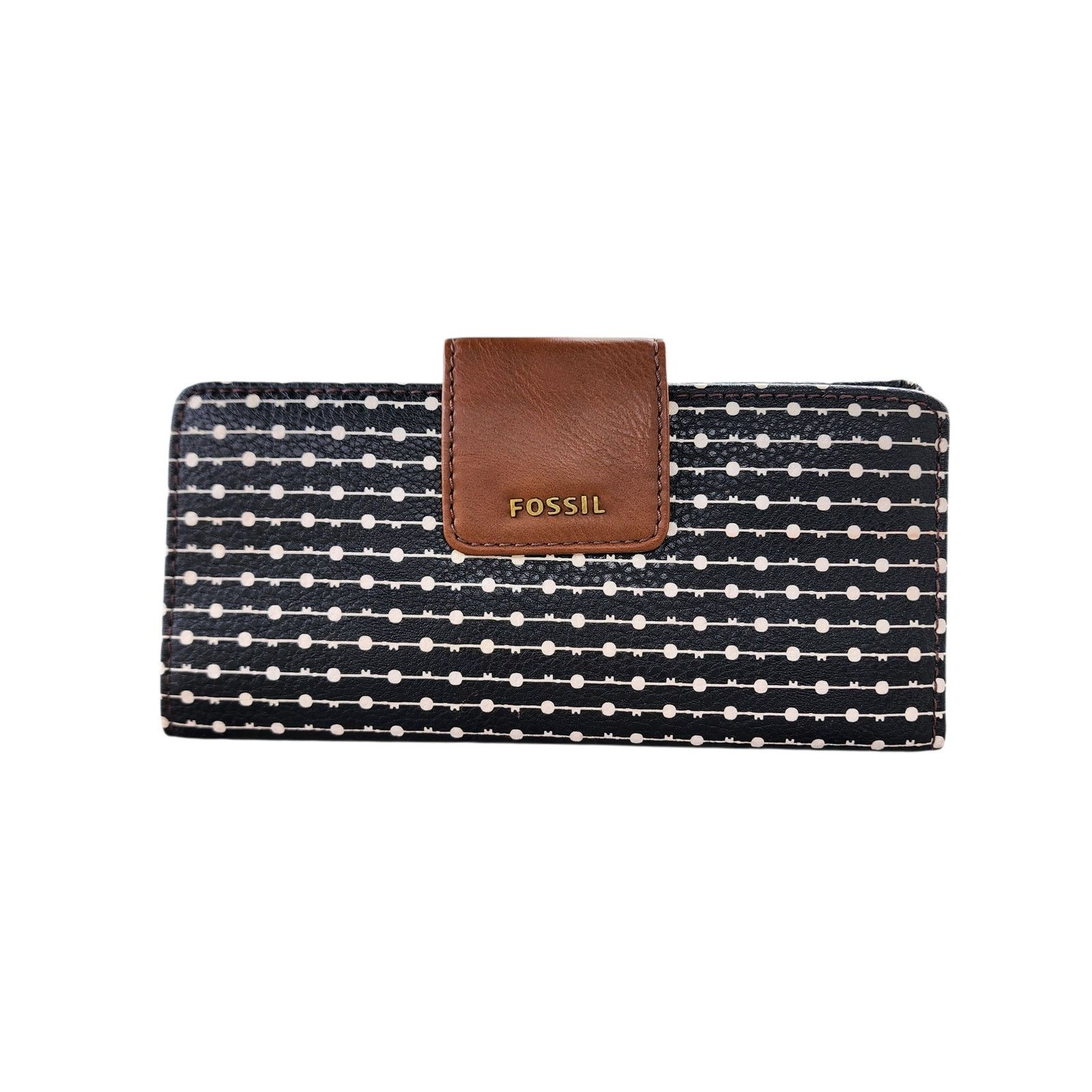 Fossil FOSSIL Felicity Ivory Dot Faux Leather Tote Bag Wallet Set Size ONE SIZE - 8 Thumbnail