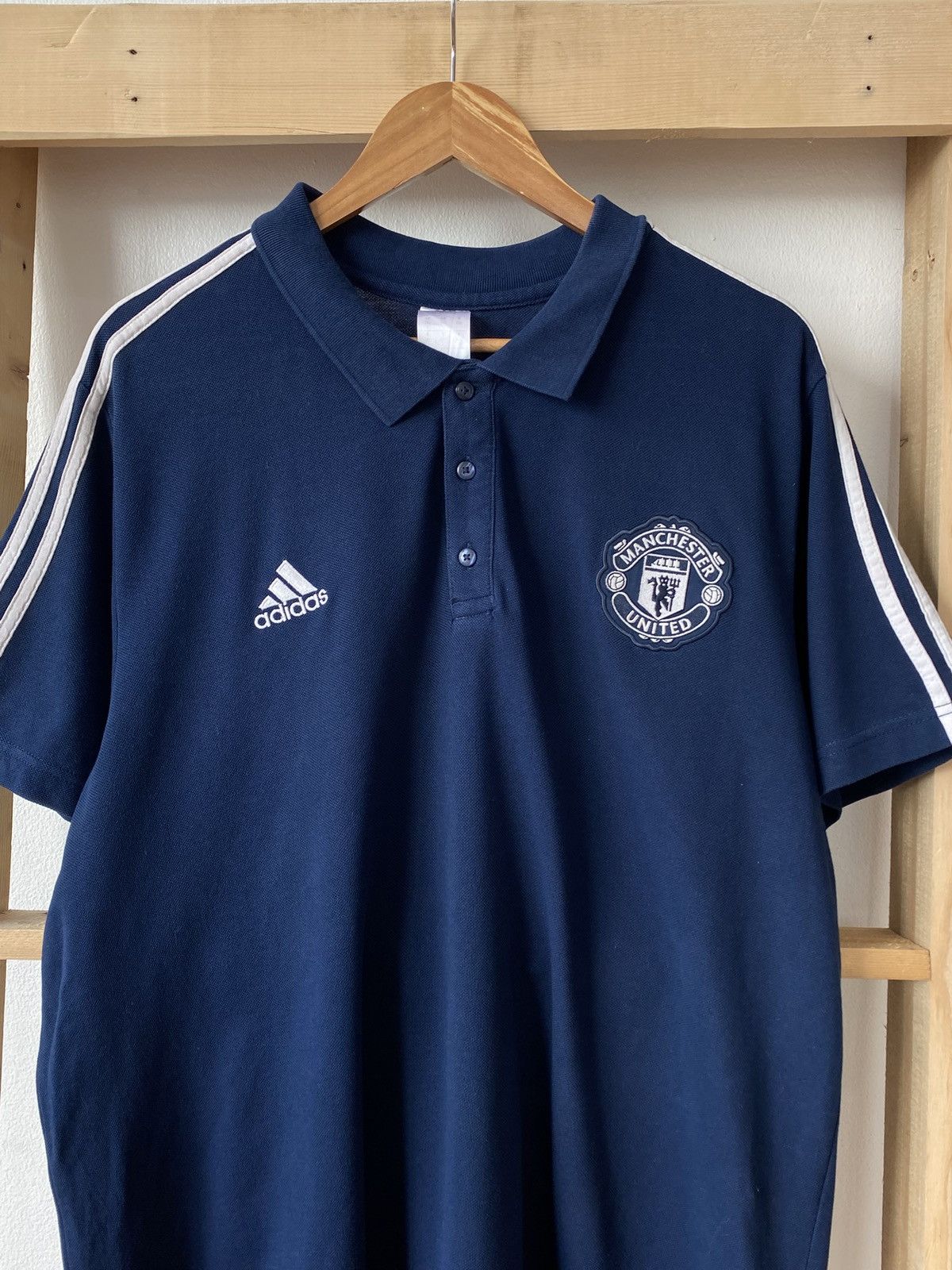 Adidas Adidas 2018/19 Manchester United Polo Shirt Size US XL / EU 56 / 4 - 2 Thumbnail