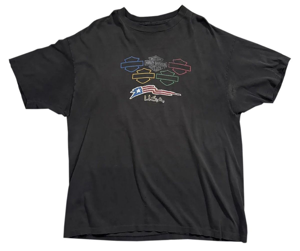 Harley Davidson Vintage Harley Davidson USA T Shirt (Size L) "Marina Del Reu Size US L / EU 52-54 / 3 - 1 Thumbnail