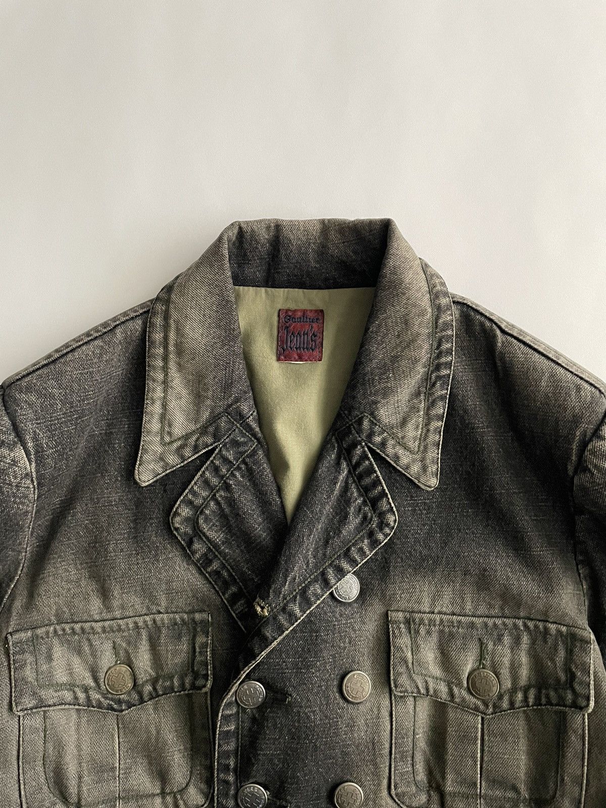 Jean Paul Gaultier JPG Faded Denim Coat Size US S / EU 44-46 / 1 - 2 Thumbnail