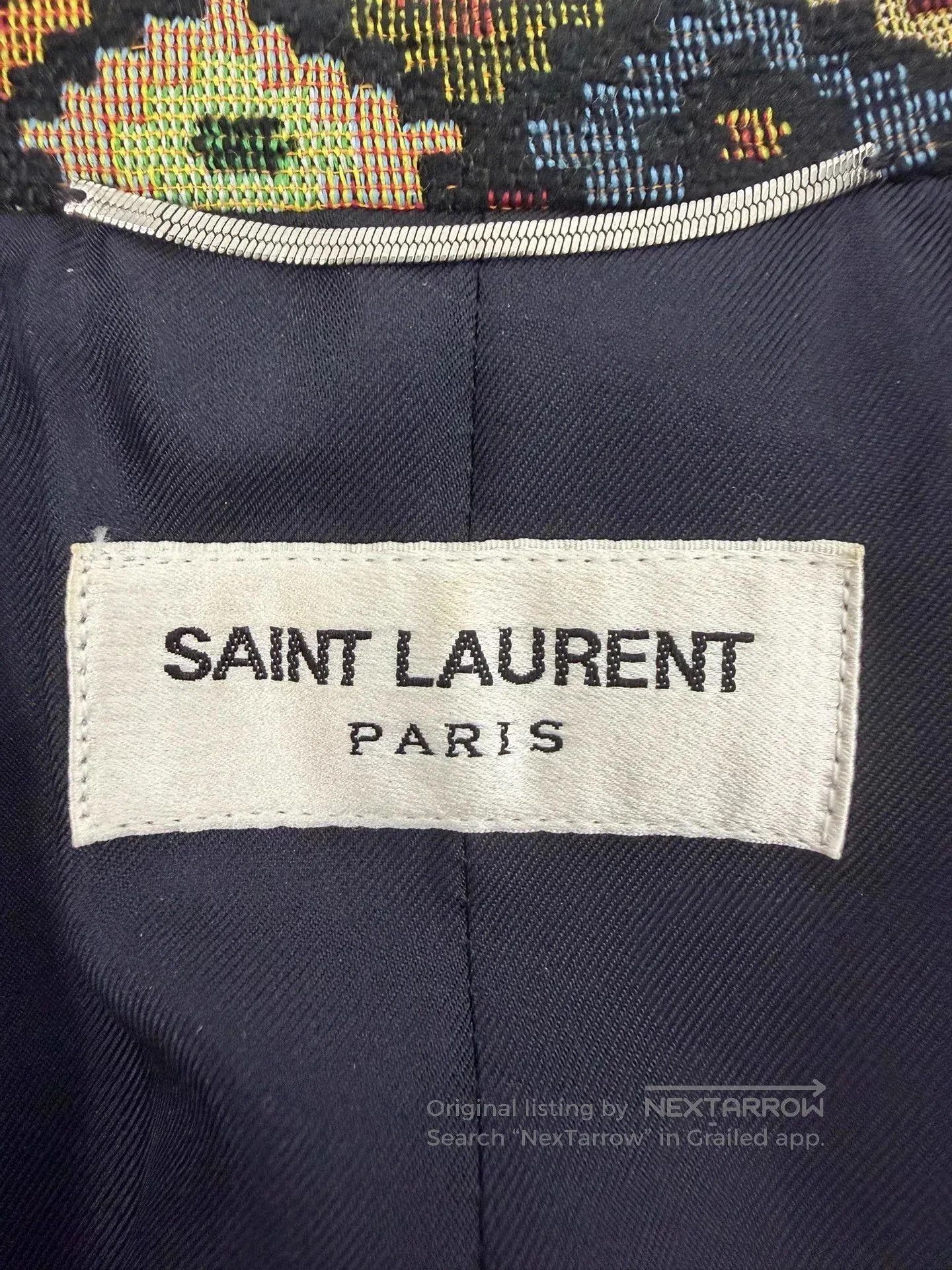 Saint Laurent Paris Multi-Colored Patterned Blazer. Size US M / EU 48-50 / 2 - 4 Thumbnail