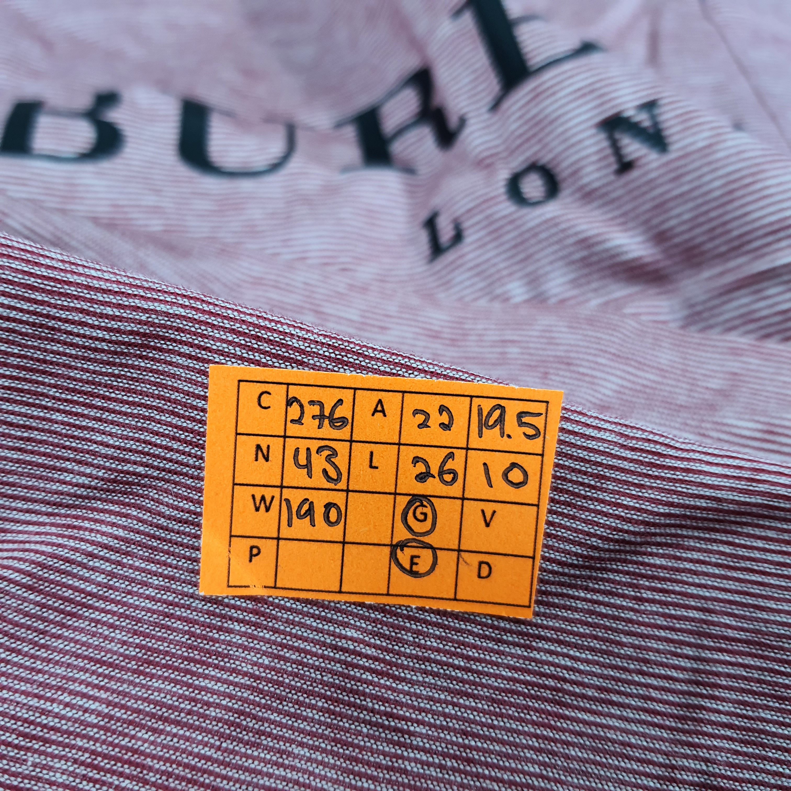 Burberry Vintage Burberry Golf Red Pinstripe Polo Shirt C276N43 Size US L / EU 52-54 / 3 - 10 Thumbnail