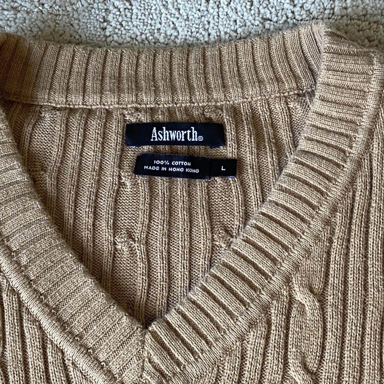Ashworth Ashworth Camel Cable Vest Size US L / EU 52-54 / 3 - 3 Thumbnail