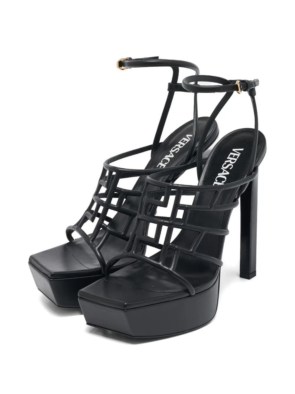 Versace o1y0226 Ankle Strap Sandals in Black Size US 9 / IT 39 - 2 Thumbnail