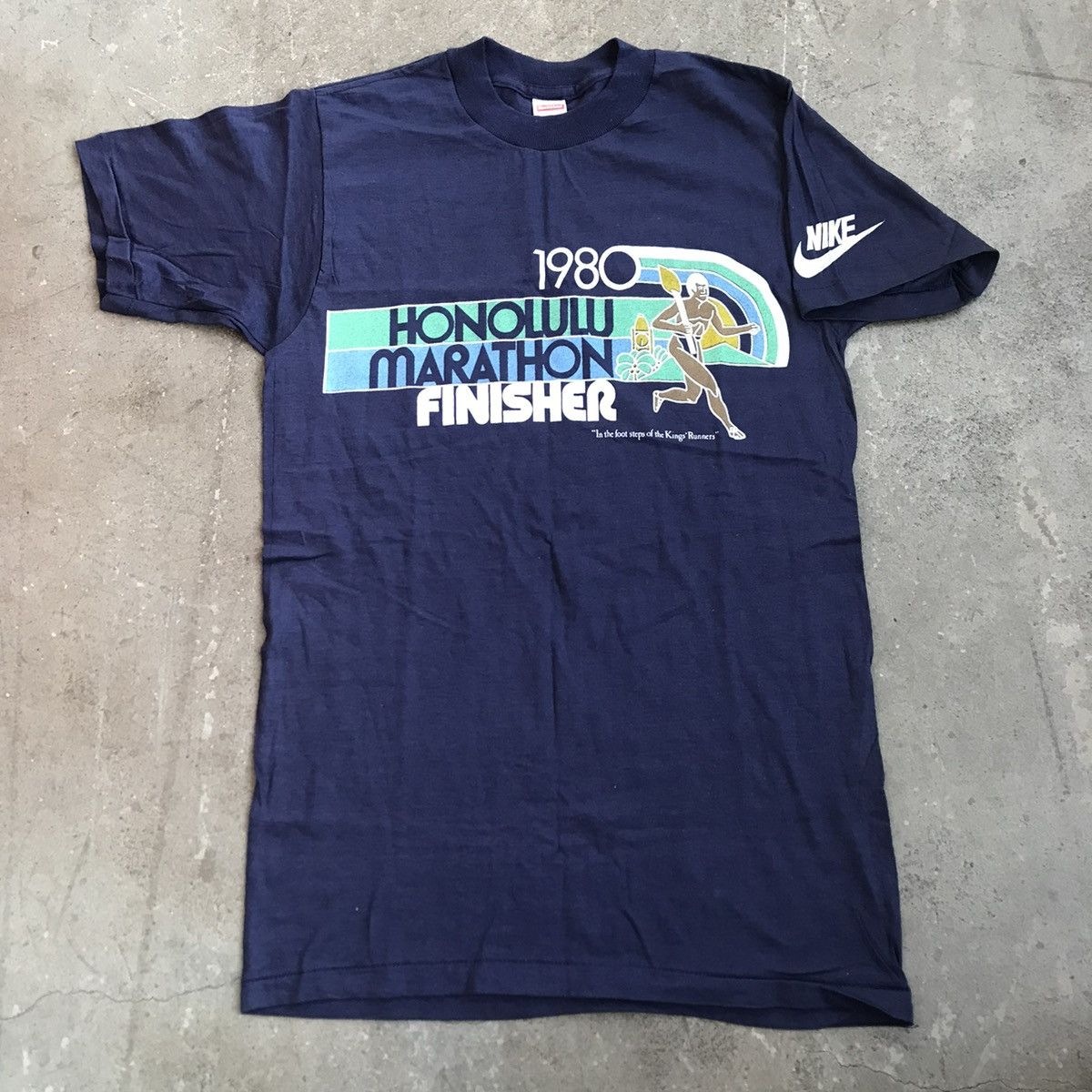 Nike 1980 Nike Honolulu Hawaii Marathon Finisher Promo Tee Shirt | Grailed