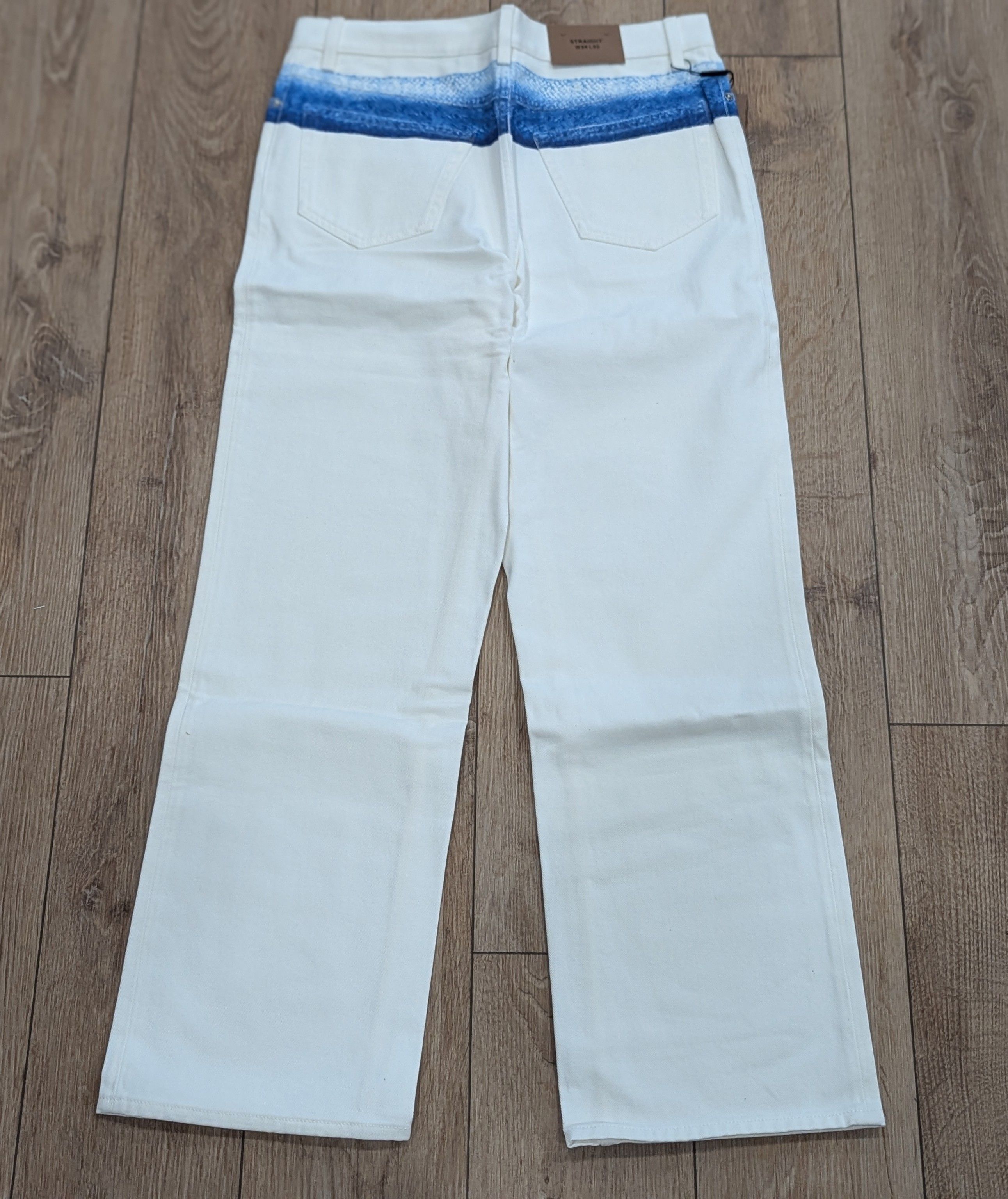 Burberry BURBERRY Mermaid Tail Straight Leg Denim Jeans White 32 Size US 32 / EU 48 - 4 Thumbnail