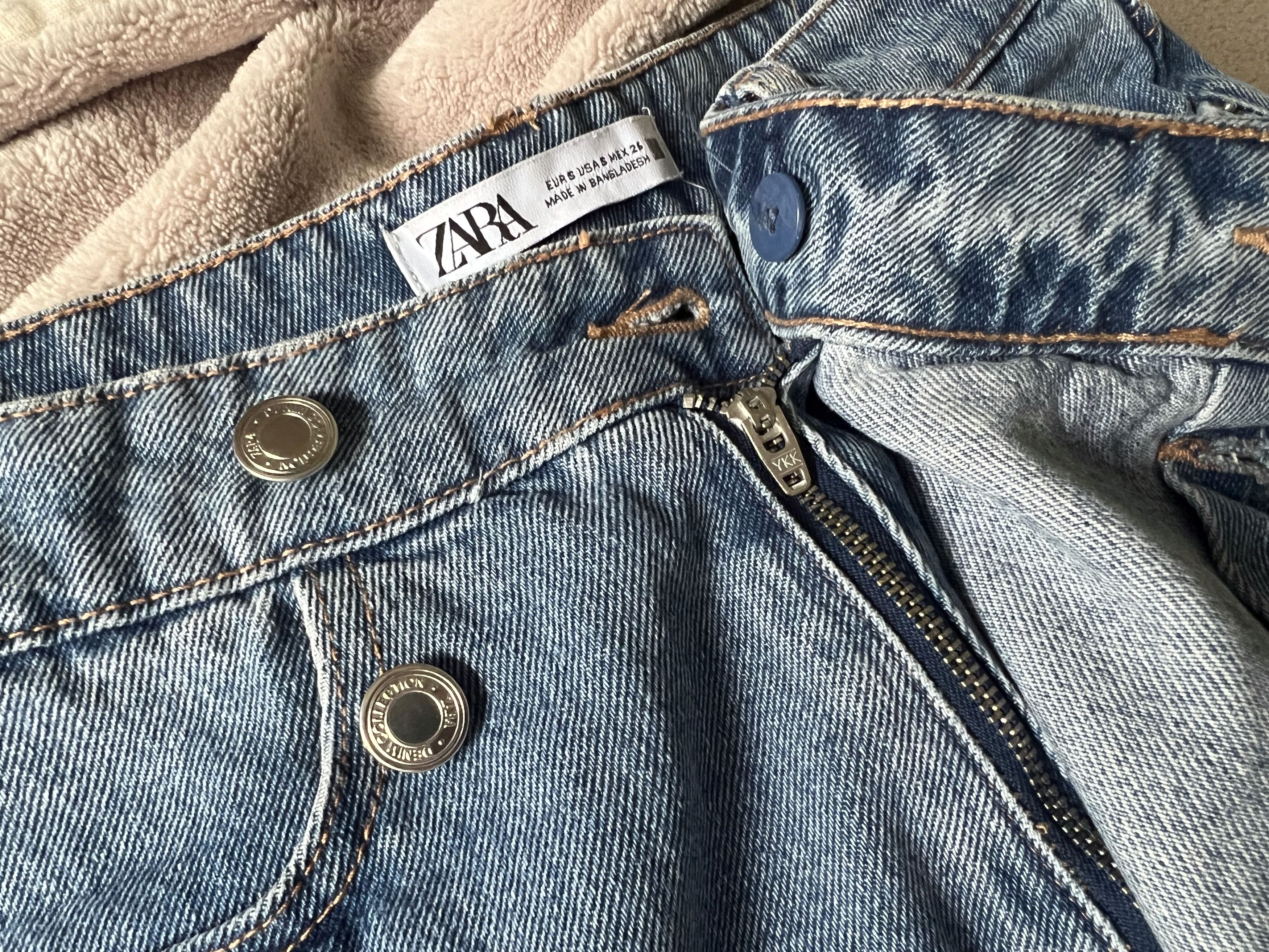 Zara High Waisted Denim Skort Size 30" / US 8 / IT 44 - 8 Thumbnail