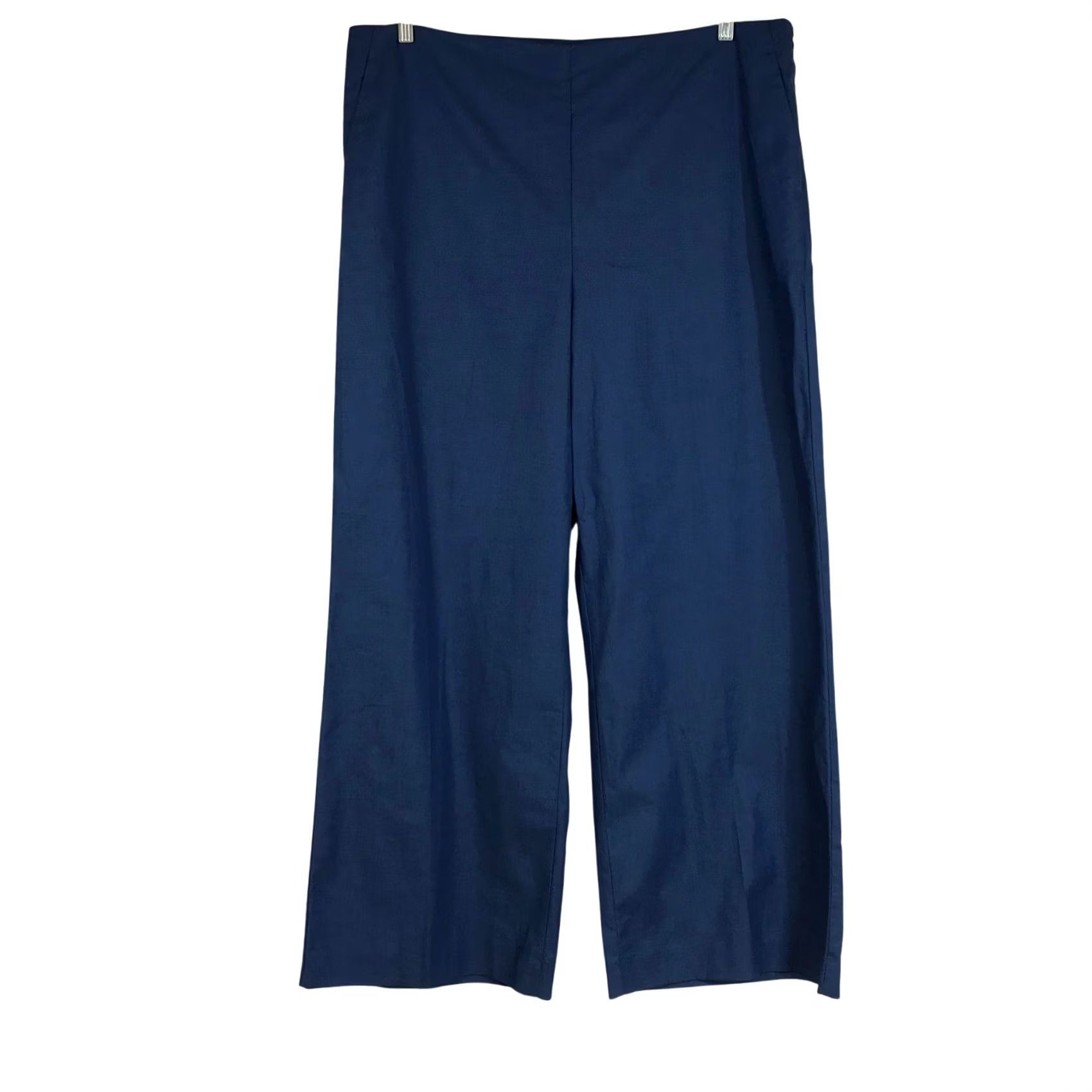 Ann Taylor Ann Taylor Blue Wide Leg Trousers Side Zip Career Pants XL Regular Women Men? Size US 36 / EU 52 - 2 Thumbnail
