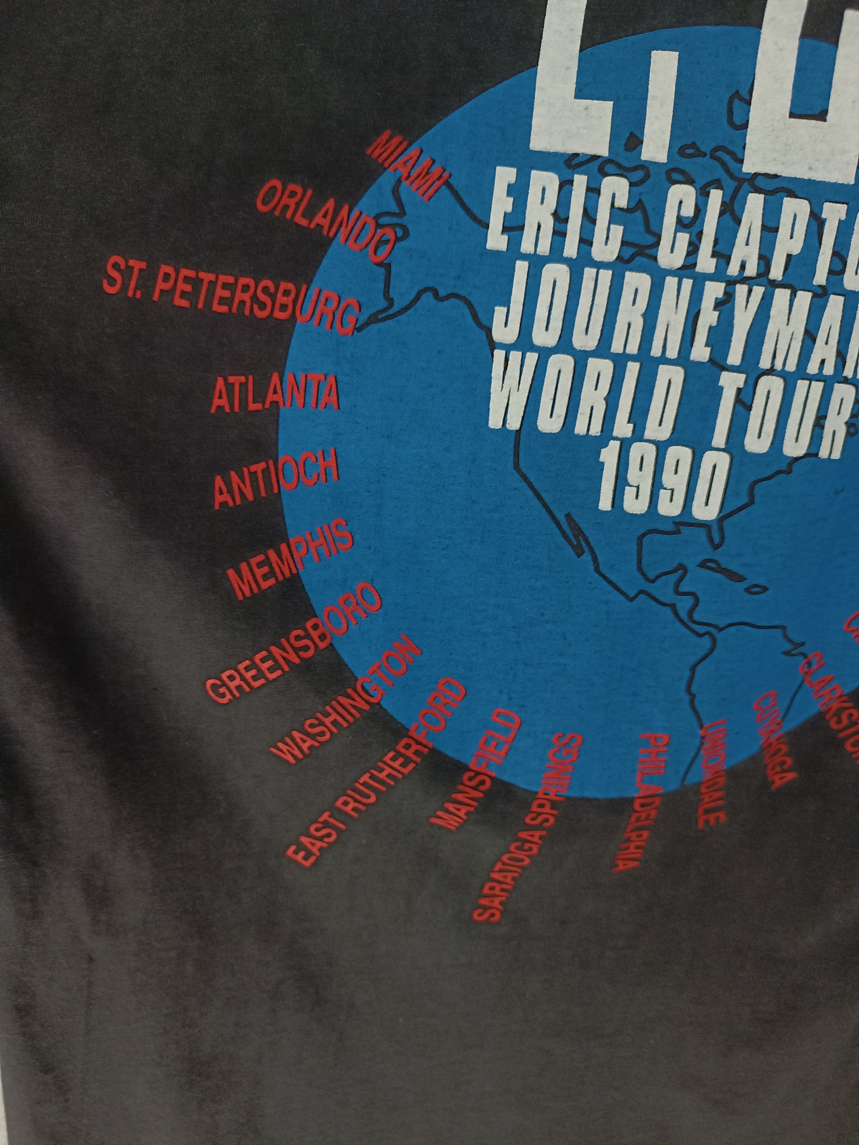 Band Tees VINTAGE 90'S ERIC CLAPTON JOURNEYMAN TOUR pink floyd hendrix Size US L / EU 52-54 / 3 - 15 Thumbnail