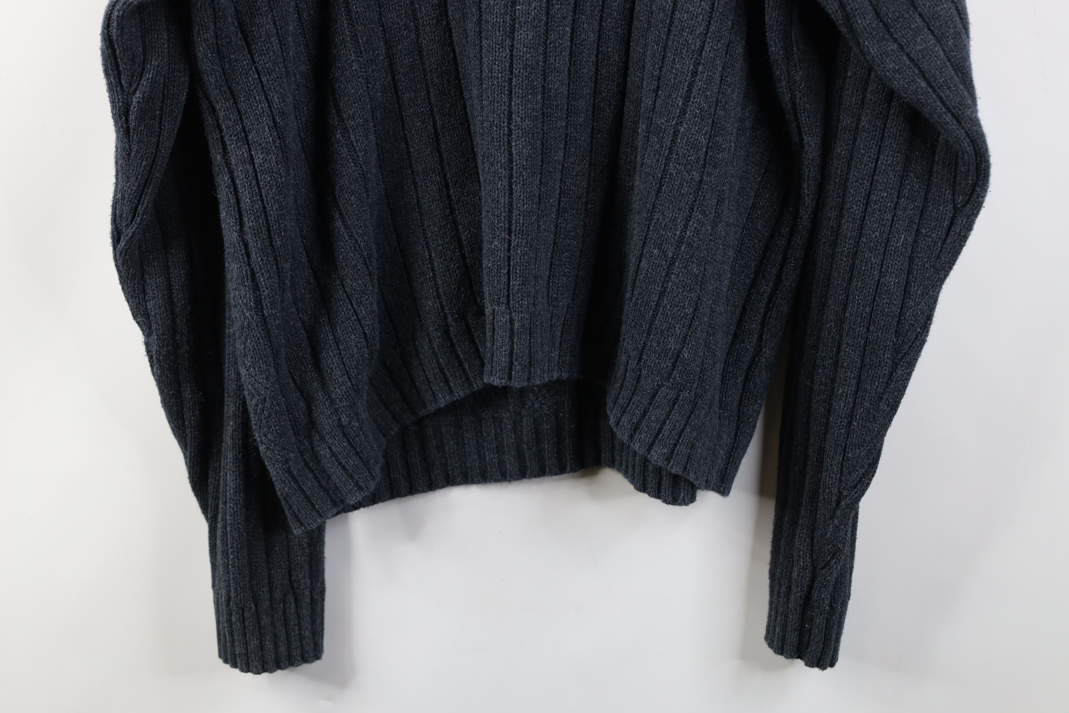 Vintage Vintage 90s Streetwear Ribbed Knit Crewneck Sweater Blue Size US XL / EU 56 / 4 - 10 Thumbnail