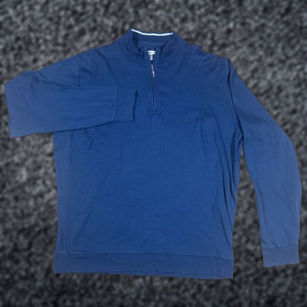 Peter Millar Peter Millar Sweater 1/4 Zip Pullover 2XL Navy Blue Mens Casual Golf Blue Size US XXL / EU 58 / 5 - 1 Thumbnail