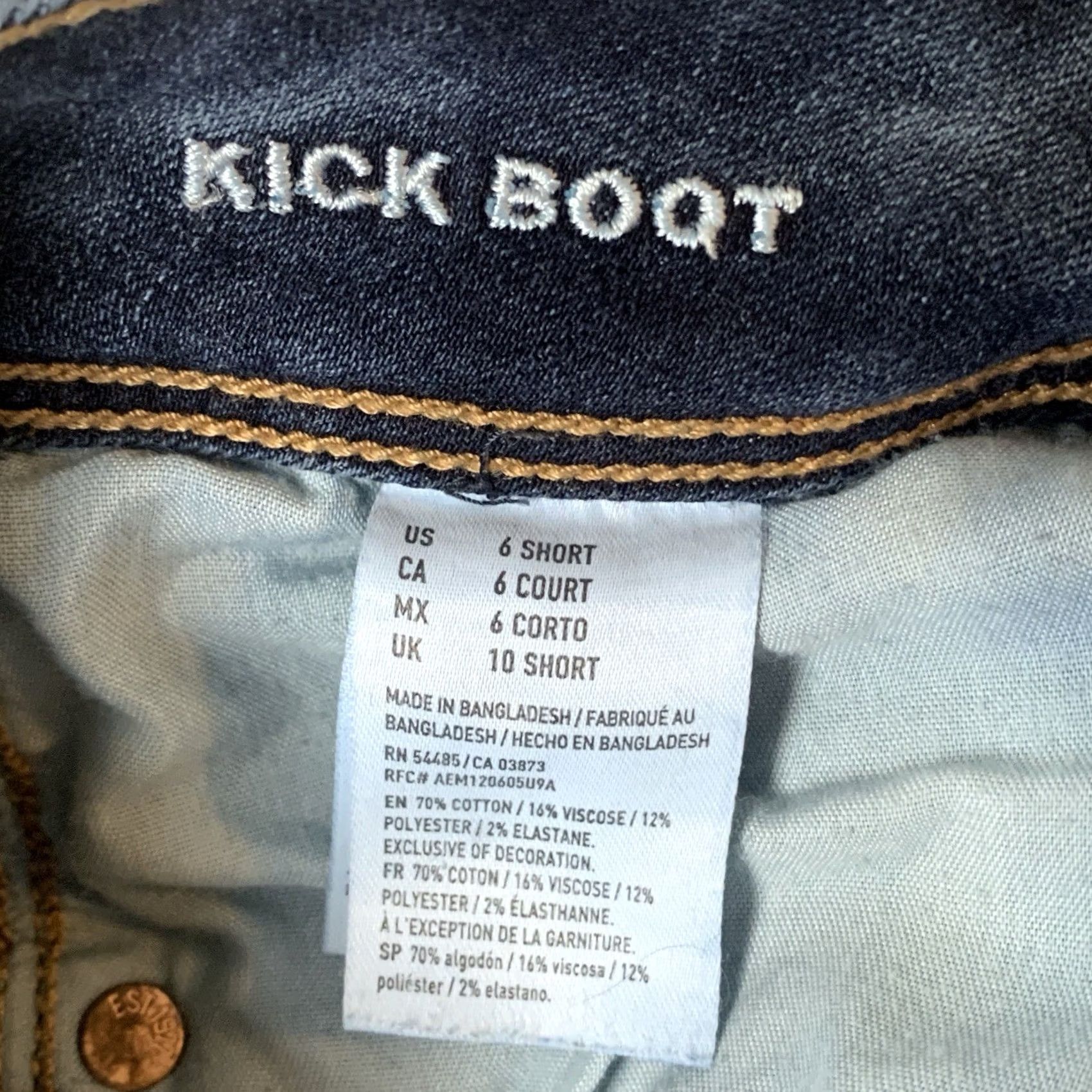 American Eagle Outfitters American Eagle Jeans Women Short 6 Kick Boot Denim Super Stretch Y2K 5-Pocket Zipper Button Baggy N/A Size 28" / US 6 / IT 42 - 5 Thumbnail
