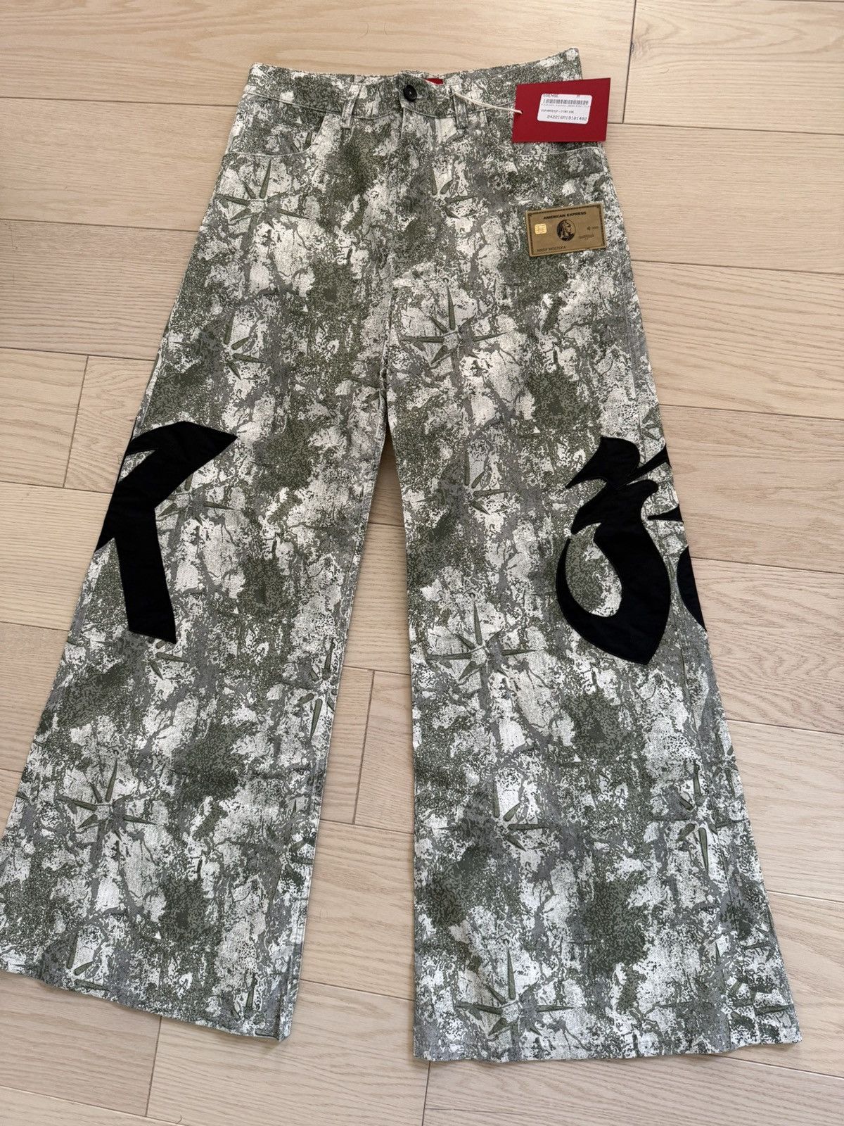 Kusikohc Green 'Right To Fail' Oversized Trousers Size US 34 / EU 50 - 1 Thumbnail