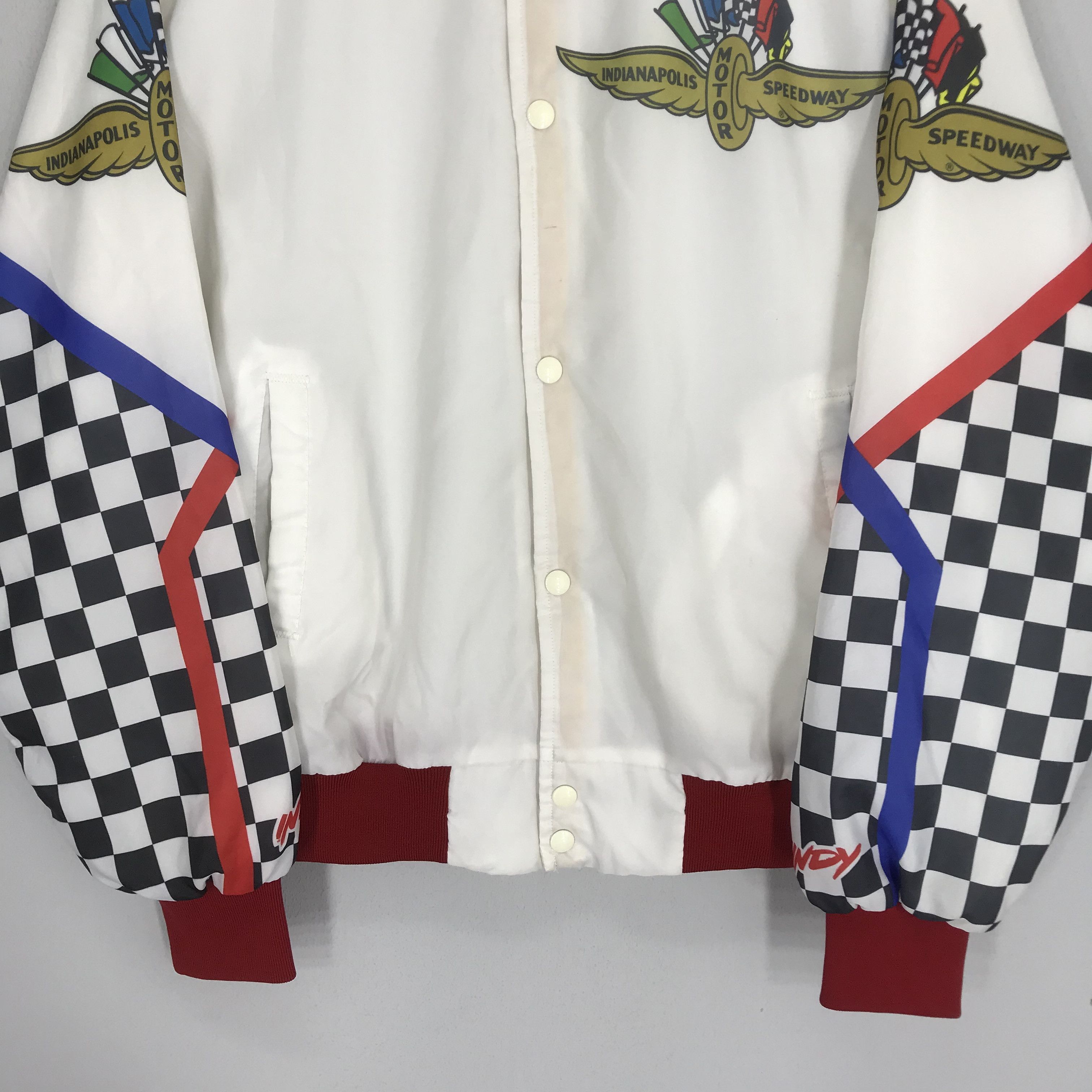 Vintage Vintage 90's Indianapolis Motor Speedway Varsity Jacket Size US L / EU 52-54 / 3 - 7 Thumbnail