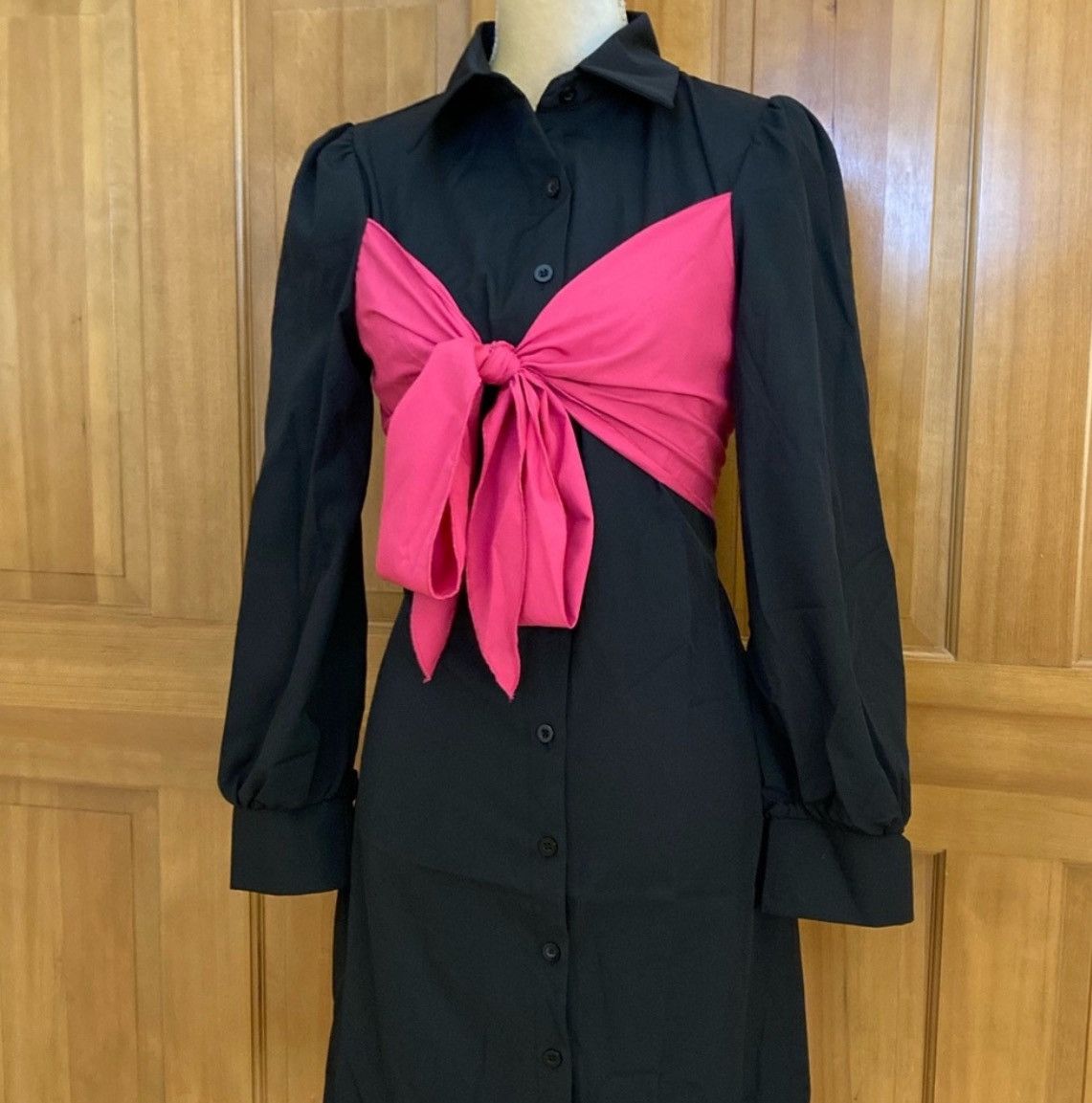 Designer × Other NWT, Lavishly Paris Women’s BowTie Shirt Dress Size M / US 6-8 / IT 42-44 - 6 Thumbnail